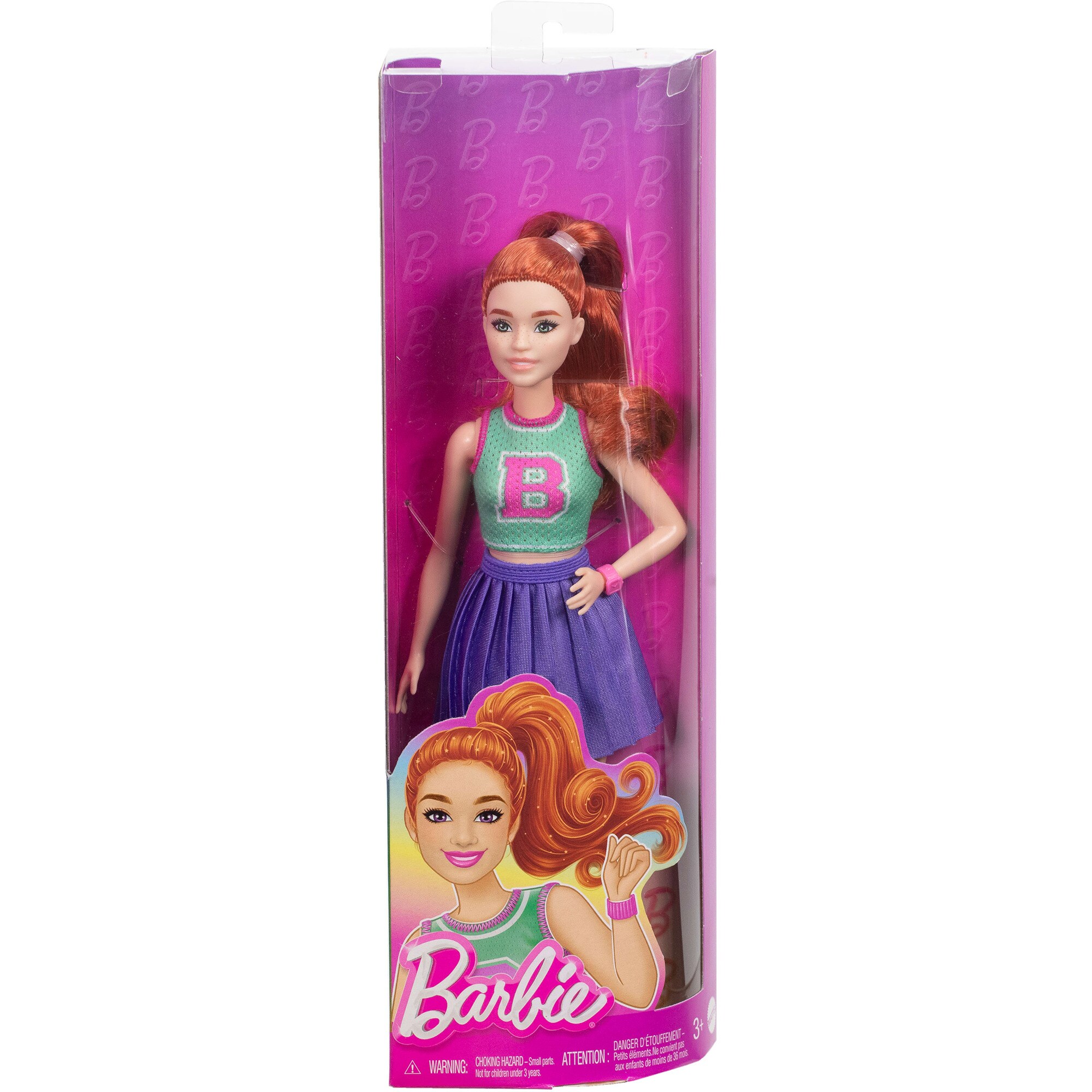 Barbie Puppe Barbie Fashionista Puppe im Jersey-Oberteil und Faltenrock - Bild 1