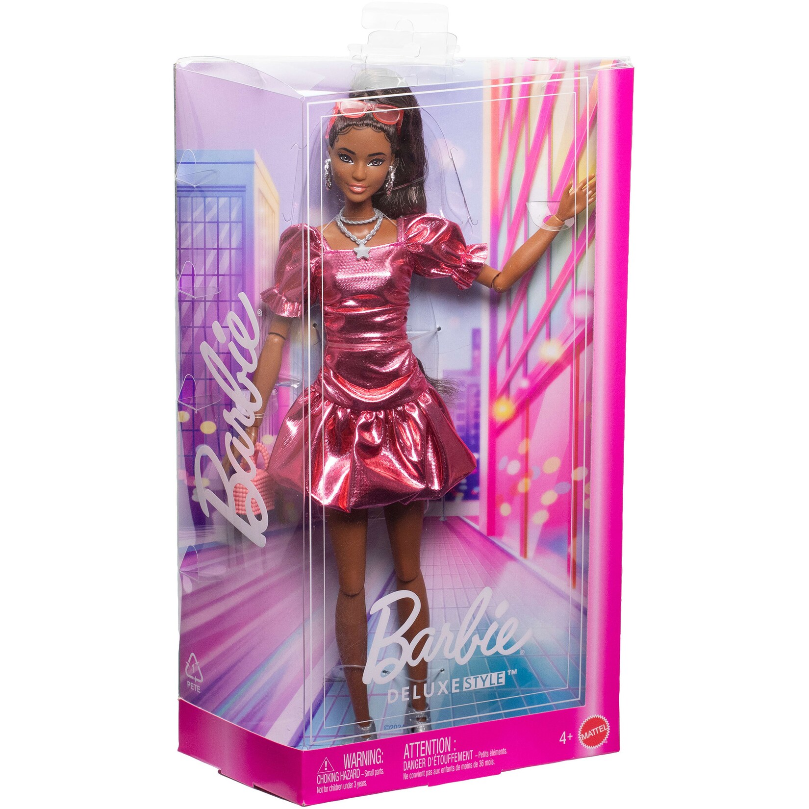 Barbie Spielfigur Barbie Deluxe Style im rosa Metallic Outfit | 00194735303076