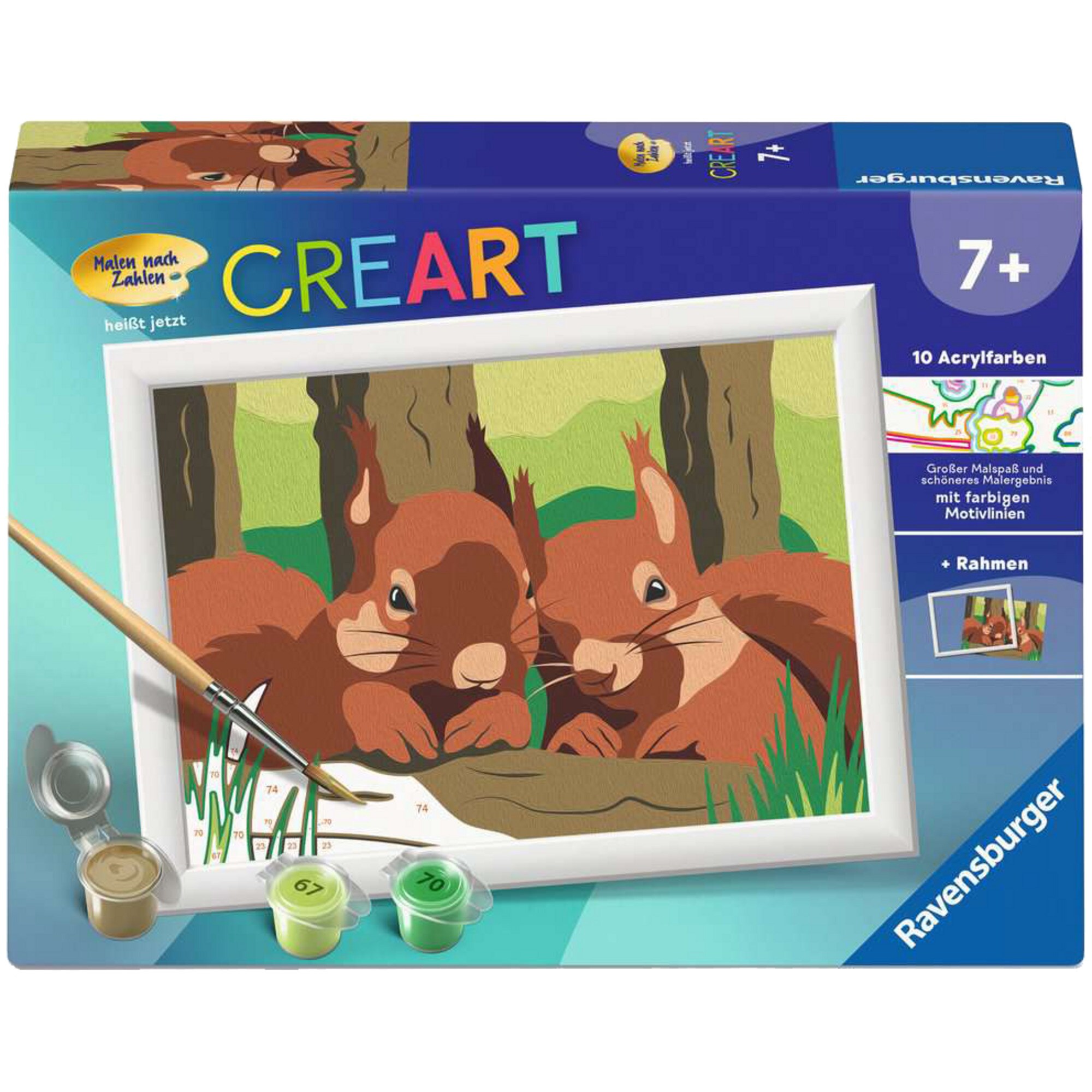 Ravensburger Malen CreArt - Kuschelnde Eichh&ouml;rnchen - Bild 1