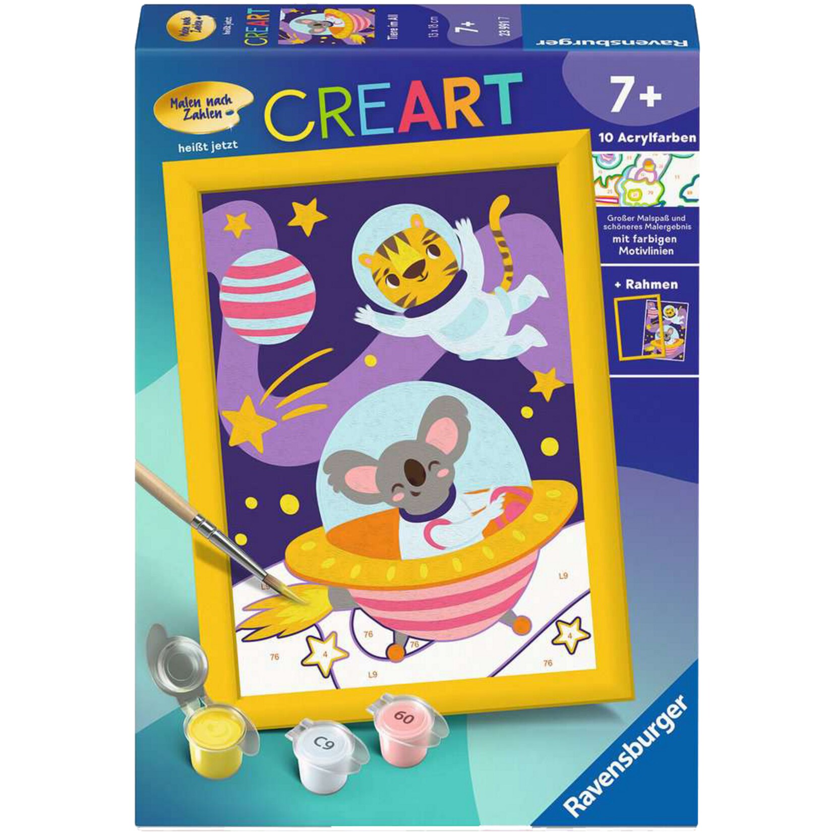 Ravensburger Malen CreArt – Tiere im All | 04005556239917