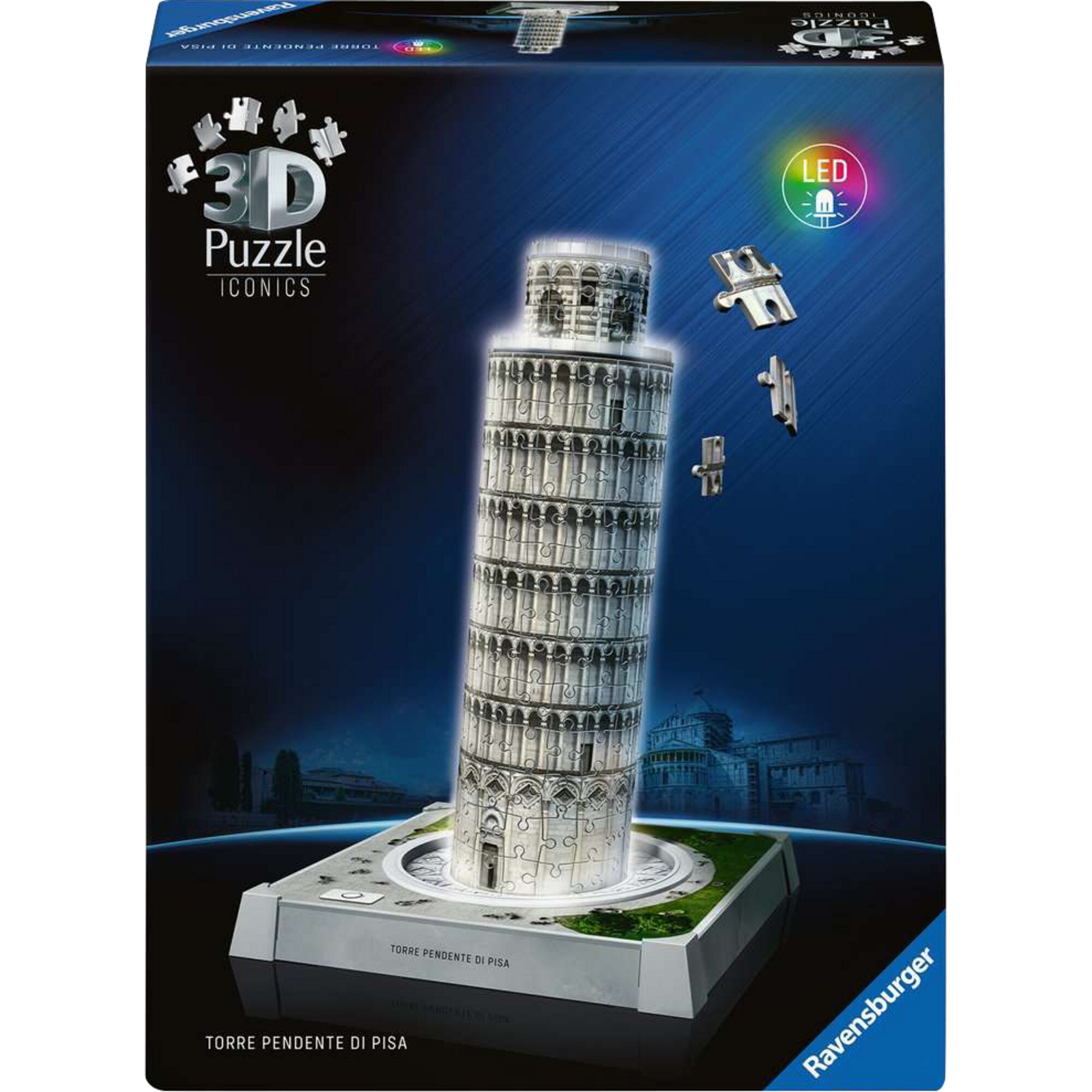 Ravensburger Puzzle 3D Puzzle Iconics: Schiefer Turm von Pisa - mit Licht - Bild 1