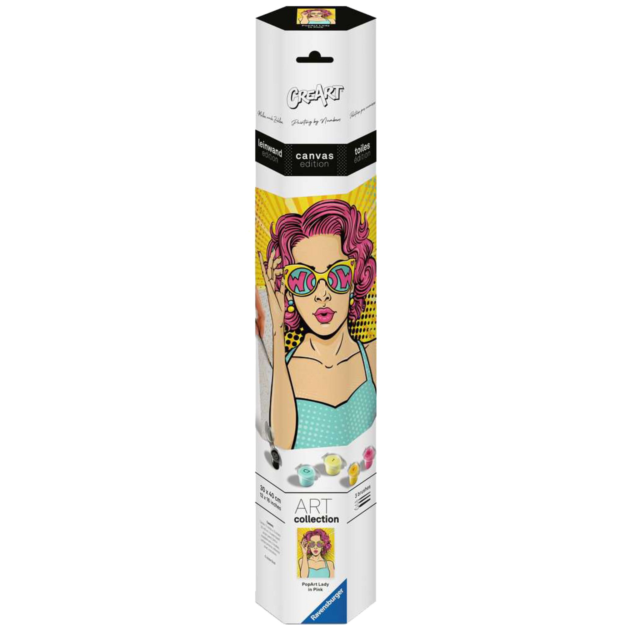 Ravensburger Malen CreArt ART Collection Leinwand Edition - Lady in Pink (PopArt) - Bild 1