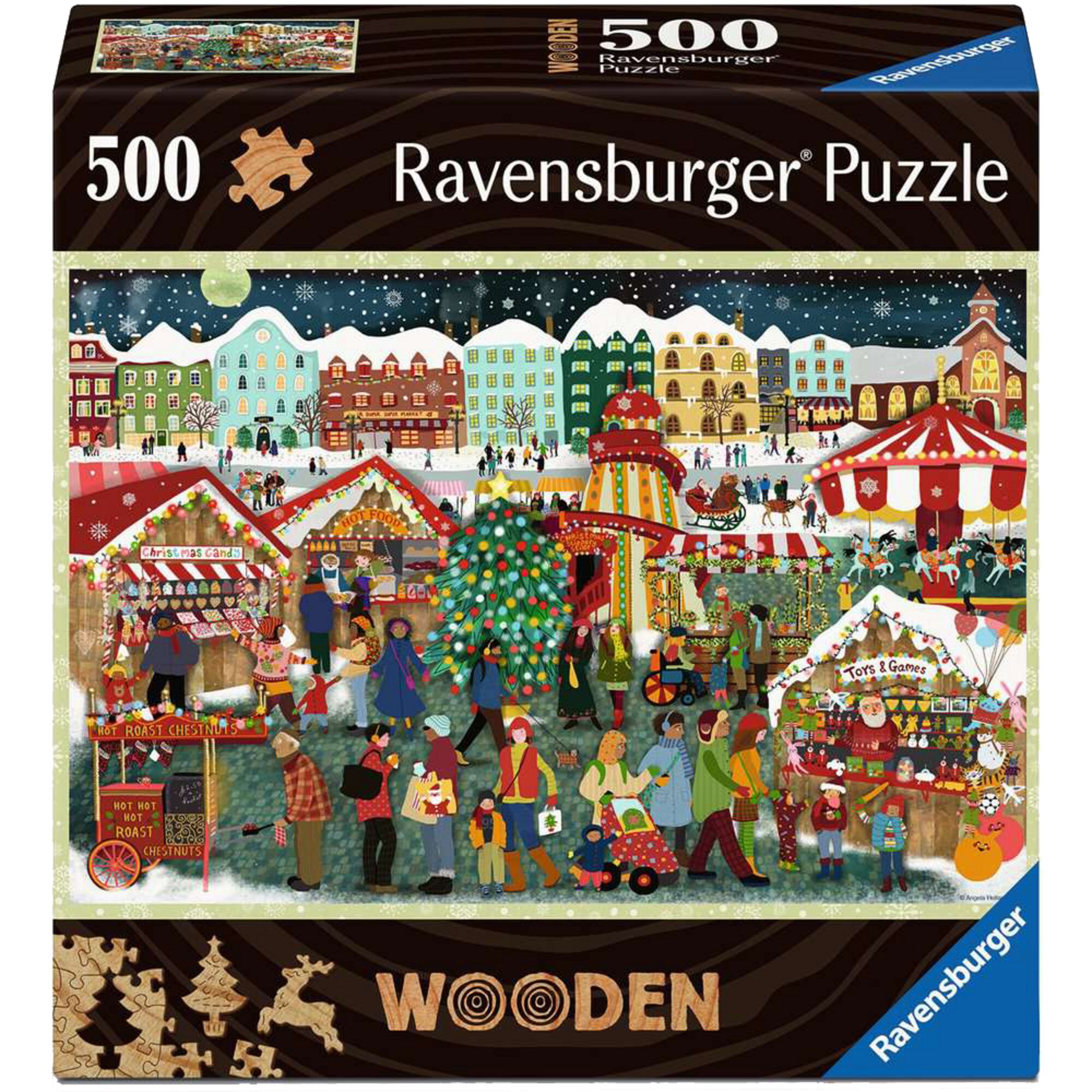 Ravensburger Puzzle Wooden Puzzle - Weihnachtsmarkt - Bild 1