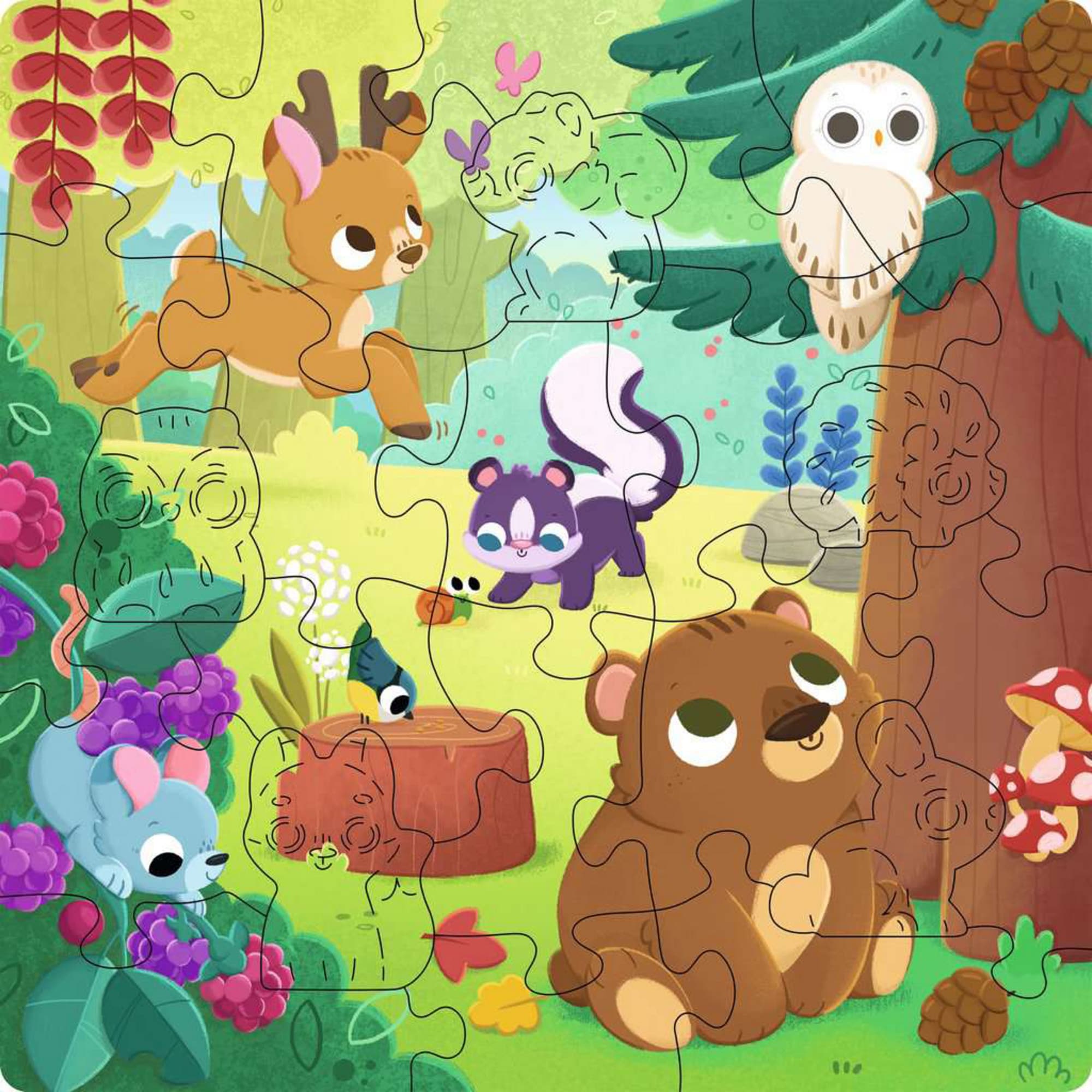 Ravensburger Puzzle Wooden Puzzles Kids - Fr&ouml;hliche Waldfreunde - Bild 1
