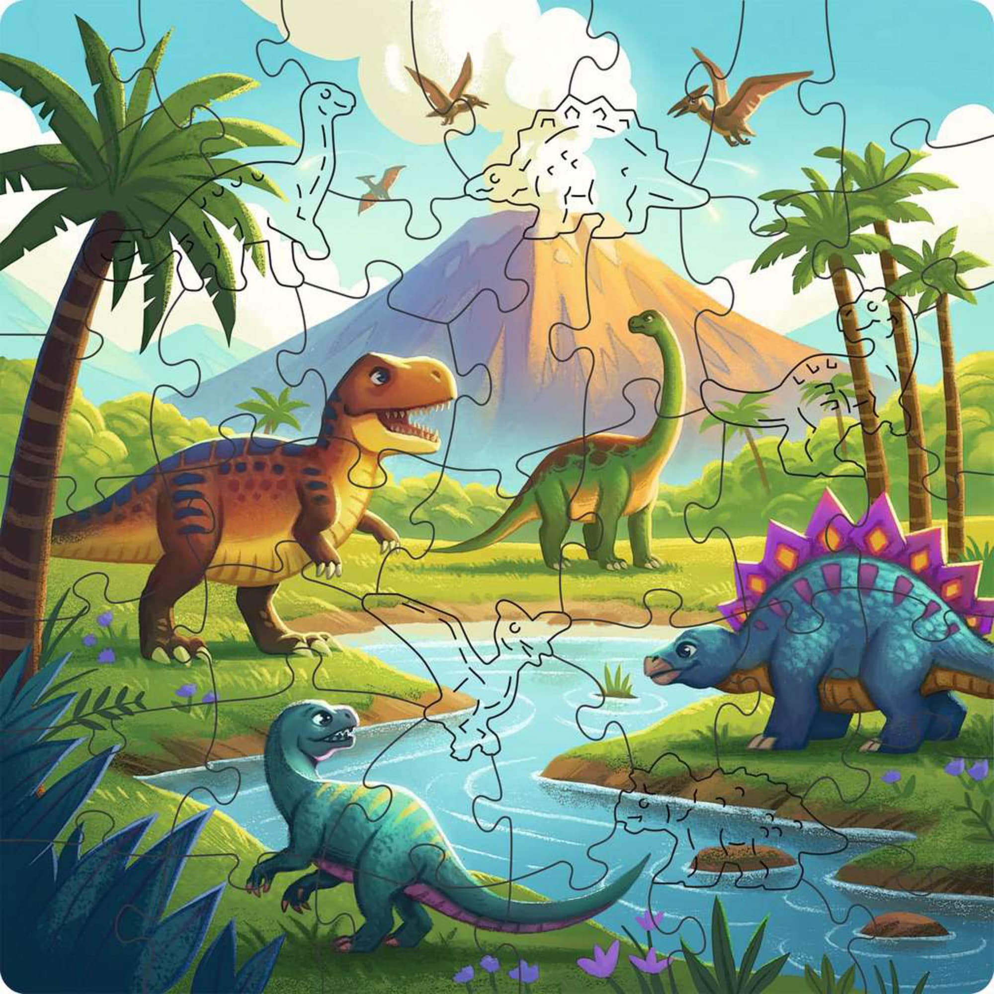 Ravensburger Puzzle Wooden Puzzles Kids - Dinosaurier Welt - Bild 1