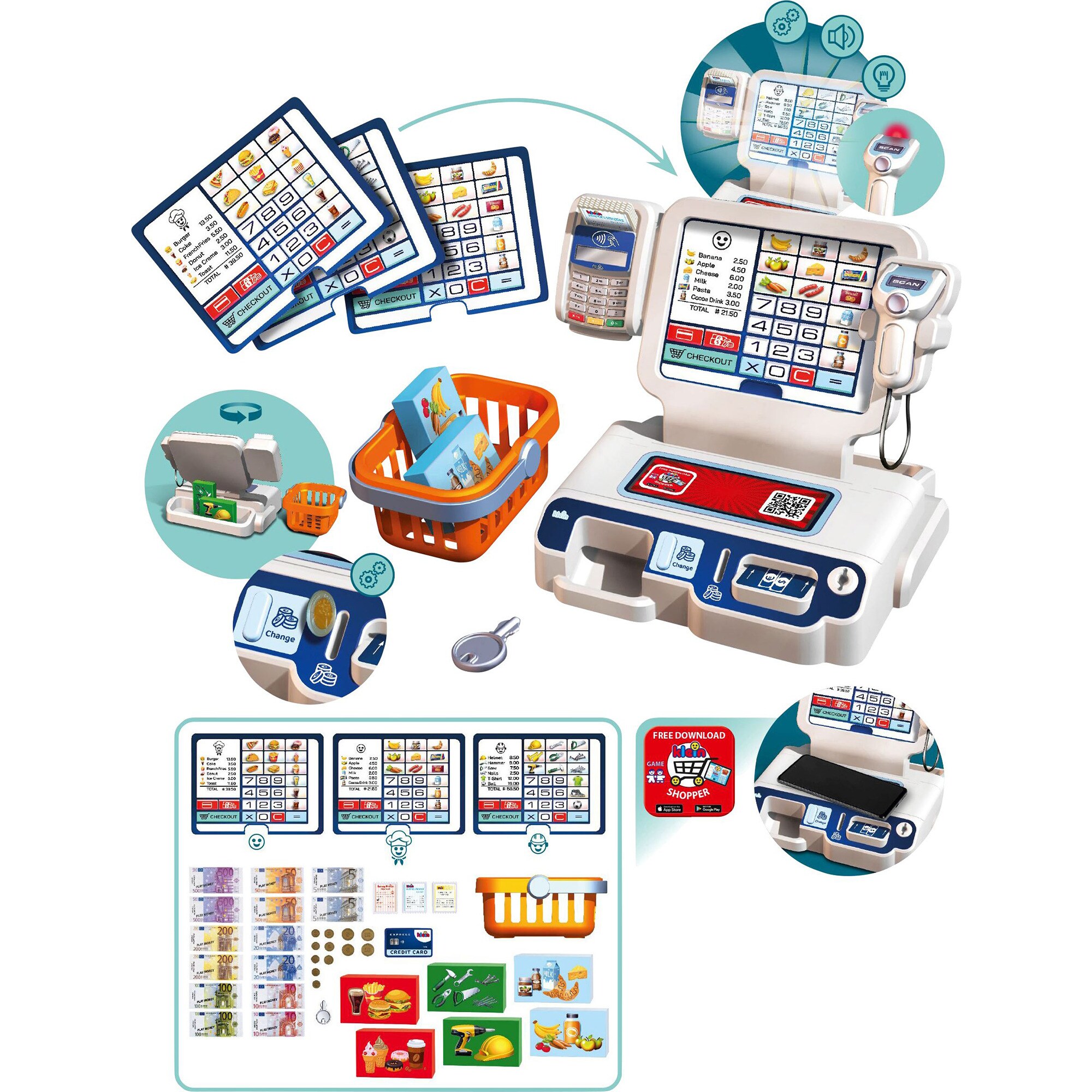 Theo Klein Kaufladen My Market Selbstbedienungskassenstation mit Licht und Sound - Bild 1