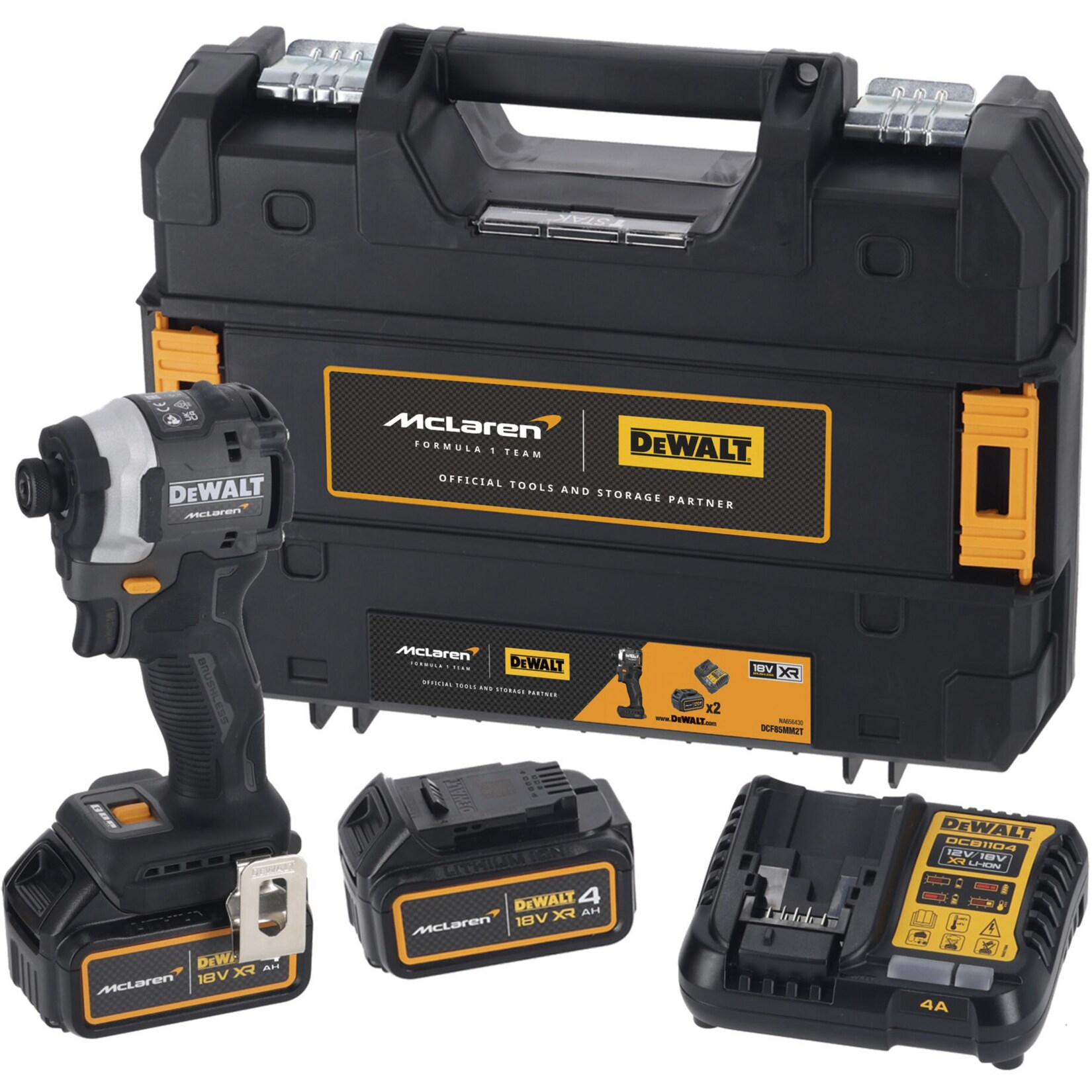 DeWalt Schlagschrauber Akku-Schlagschrauber DCF85MM2T, 18Volt, 1/4″, im McLaren Design | 05054905326678