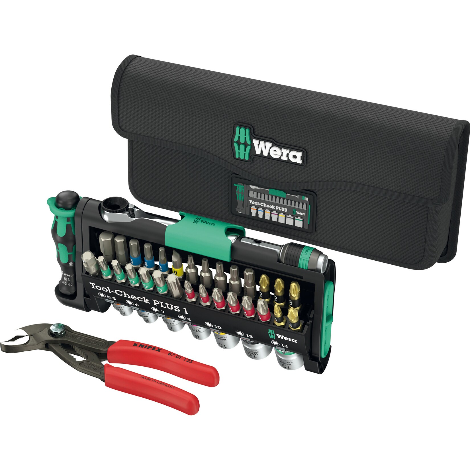Wera Bit-Satz Tool-Check Combi 1, mit KNIPEX Cobra | 04013288235060
