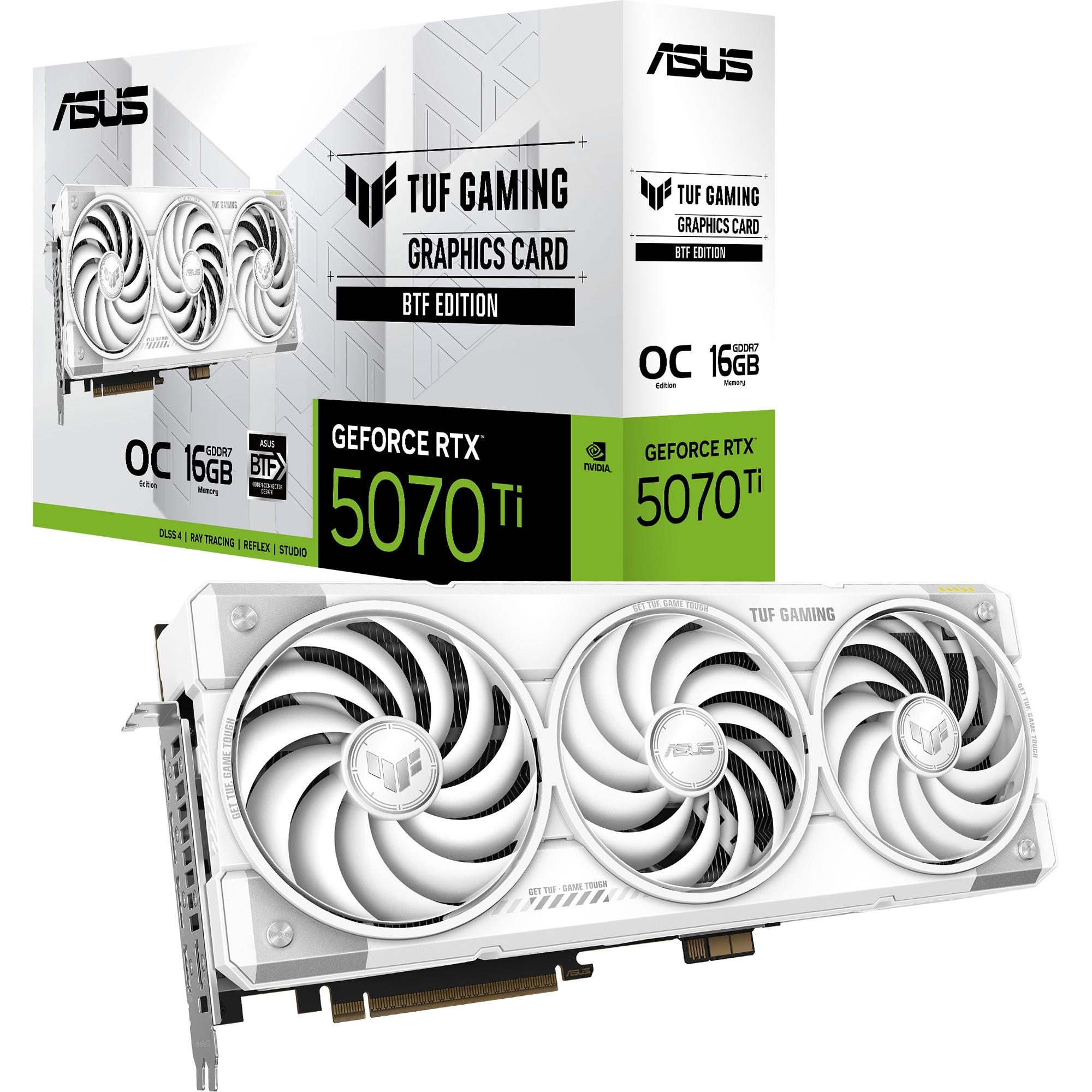 ASUS Grafikkarte GeForce RTX 5070 Ti TUF BTF OC WHITE Edition - Bild 1