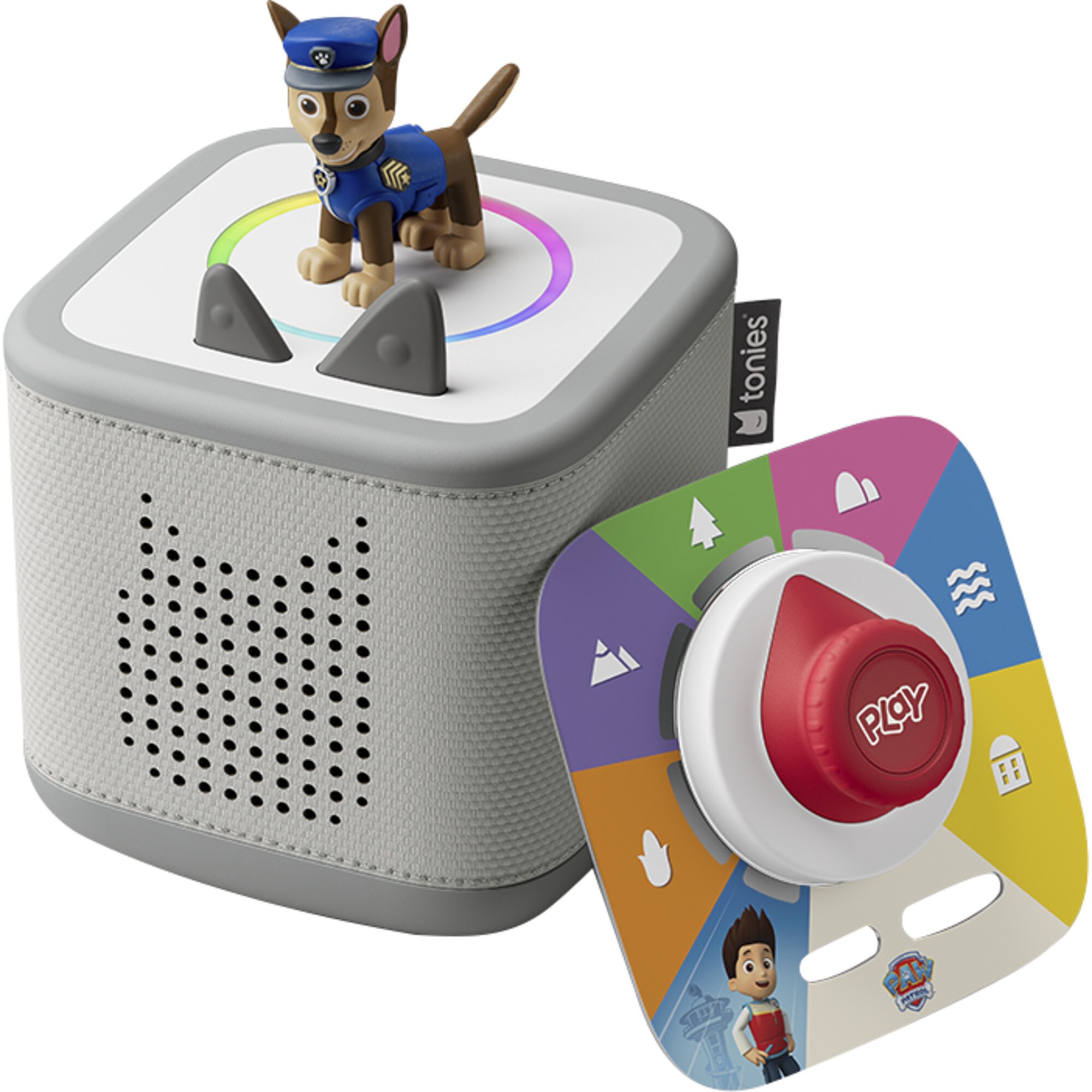 Tonies Lautsprecher Toniebox 2 Mondgrau Play Set Paw Patrol Chase - Bild 1