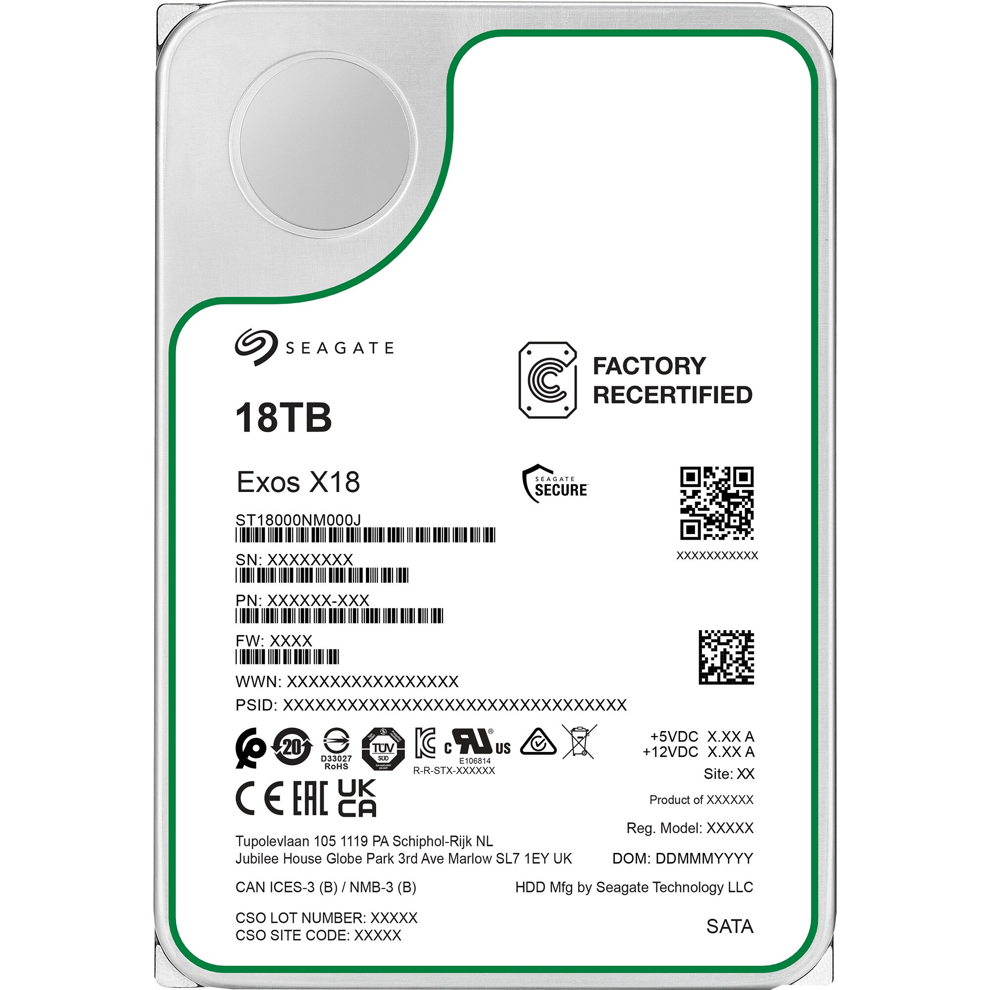 REFURBISHED &ndash; Seagate Festplatte Exos X18 18 TB General&uuml;berholt - Bild 1
