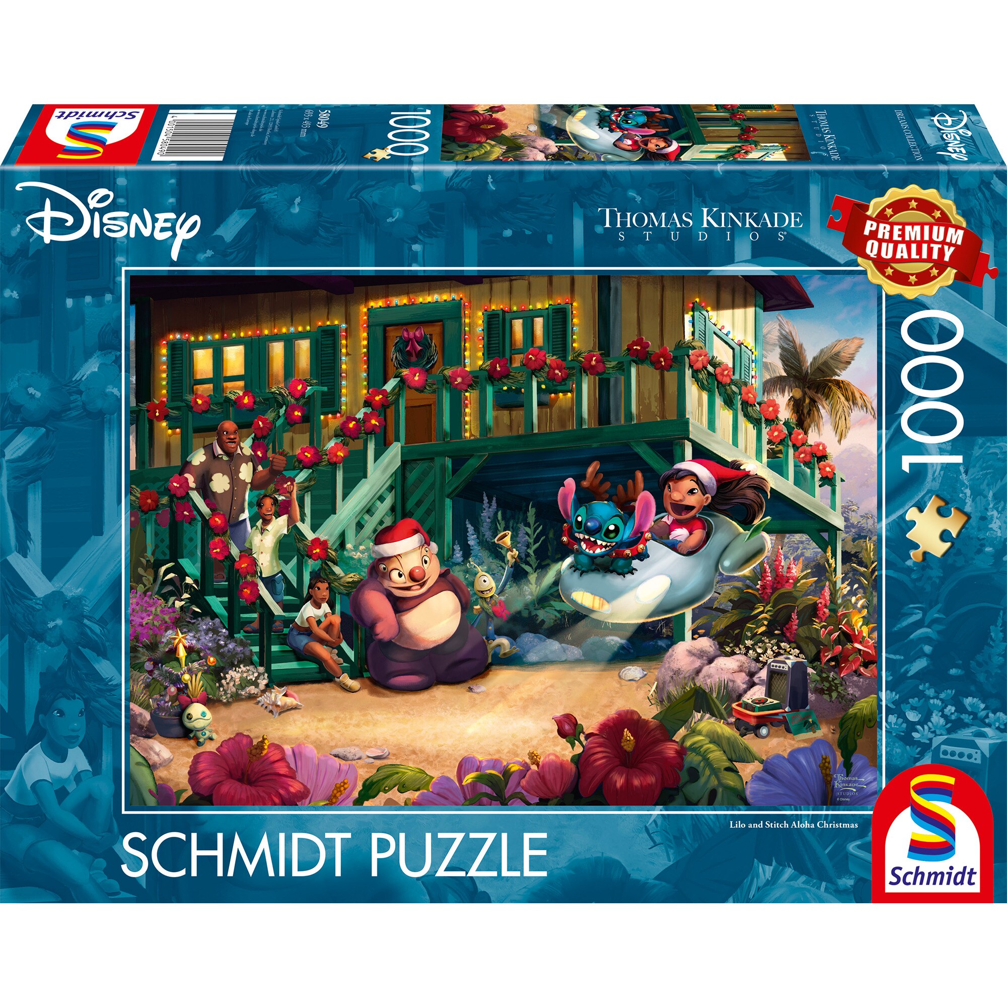 Schmidt Spiele Puzzle Thomas Kinkade Studios: Disney - Lilo and Stitch Aloha Christmas - Bild 1