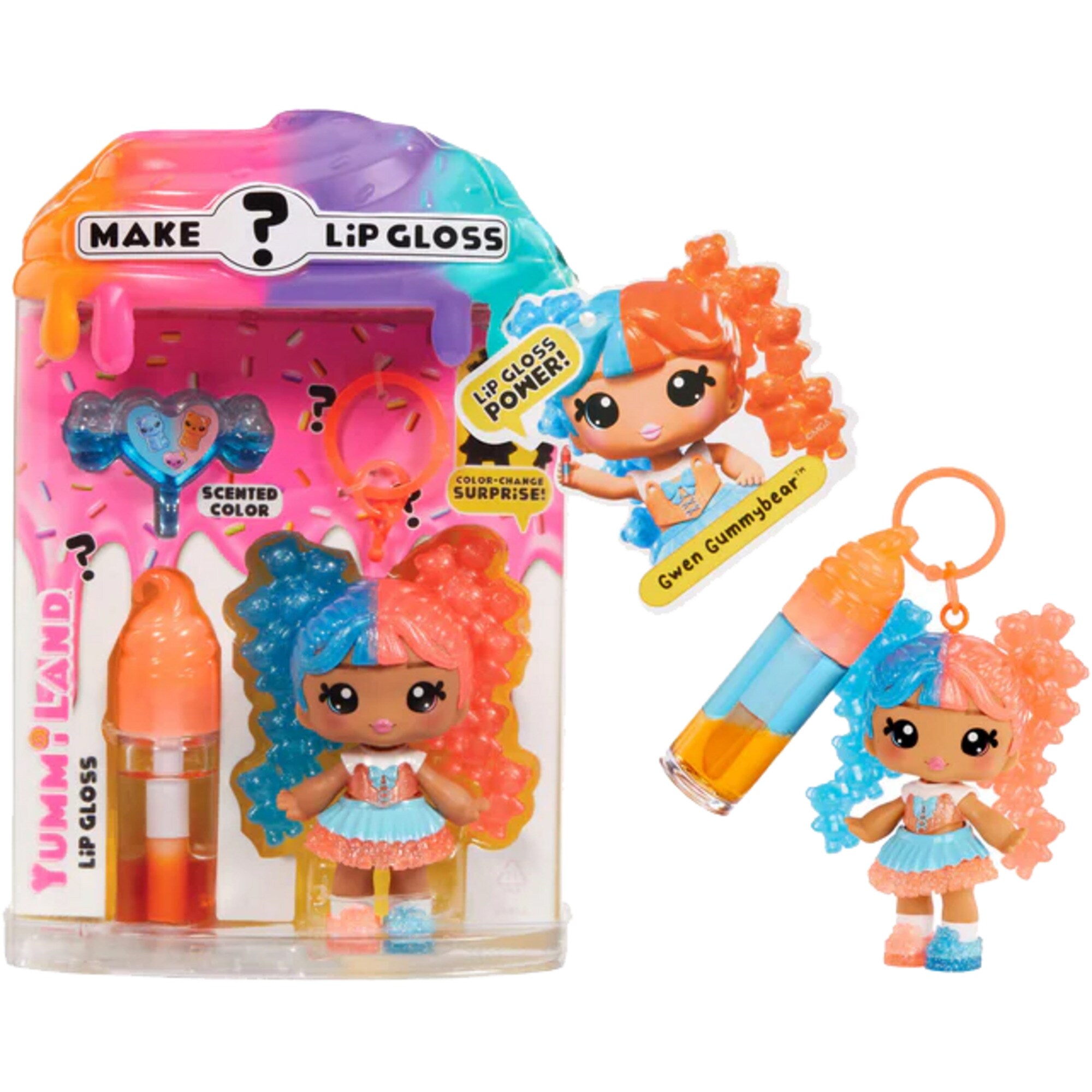 MGA Entertainment Puppe Yummiland Lip Gloss Doll: Mystery Color Change - Gwen Gummybear - Bild 1