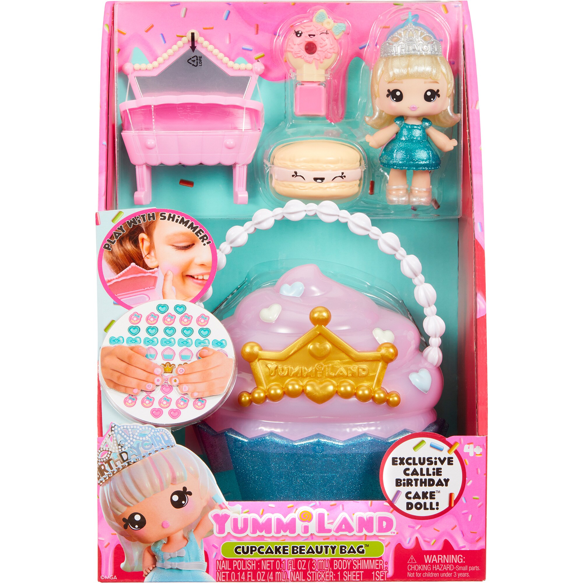MGA Entertainment Spielfigur Yummiland Beauty Bag Playset + Lip Gloss Doll - Cupcake Beauty Bag - Bild 1