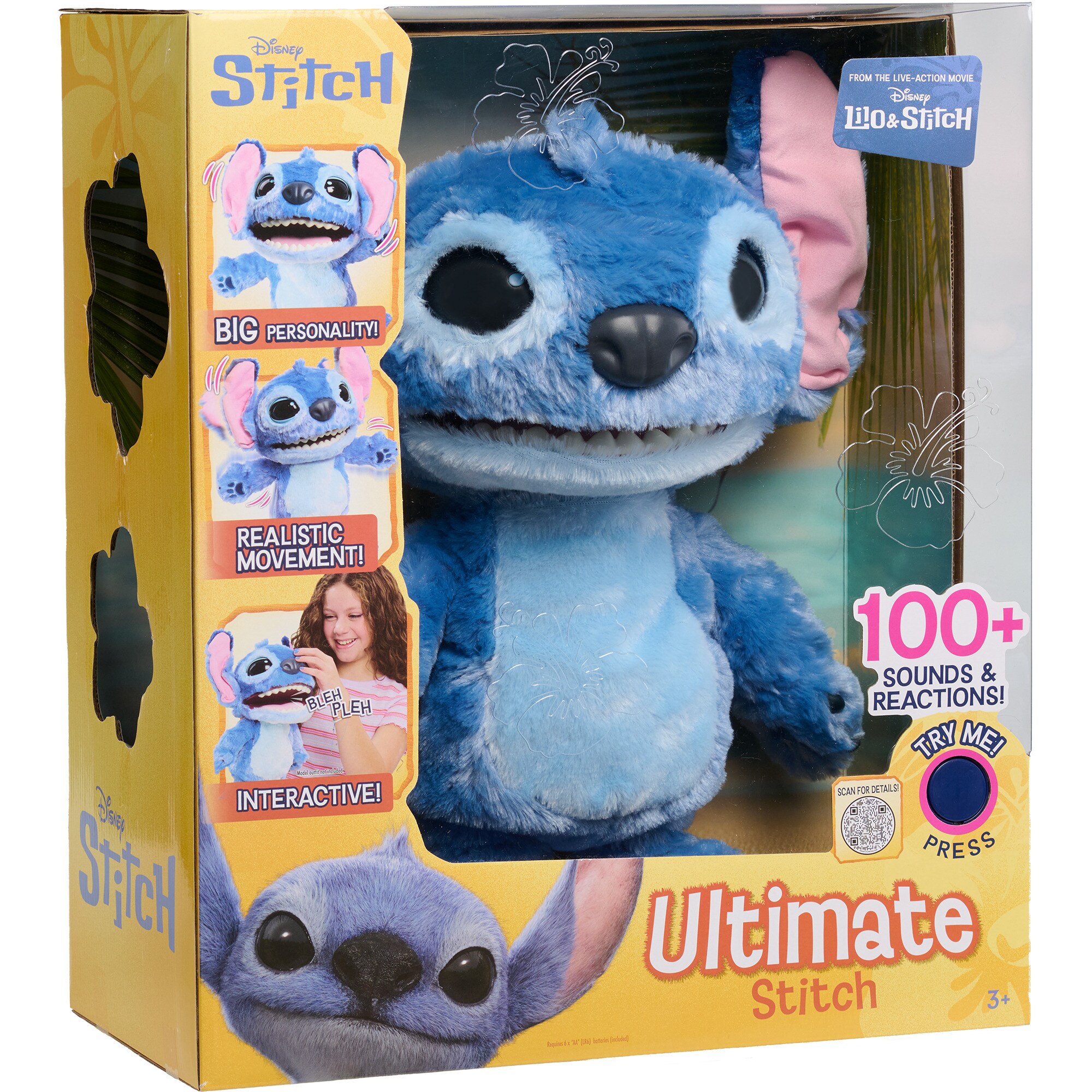 Just Play Kuscheltier Disney Stitch Ultimate Stitch Interactive Feature Pl&uuml;schfigur - Bild 1