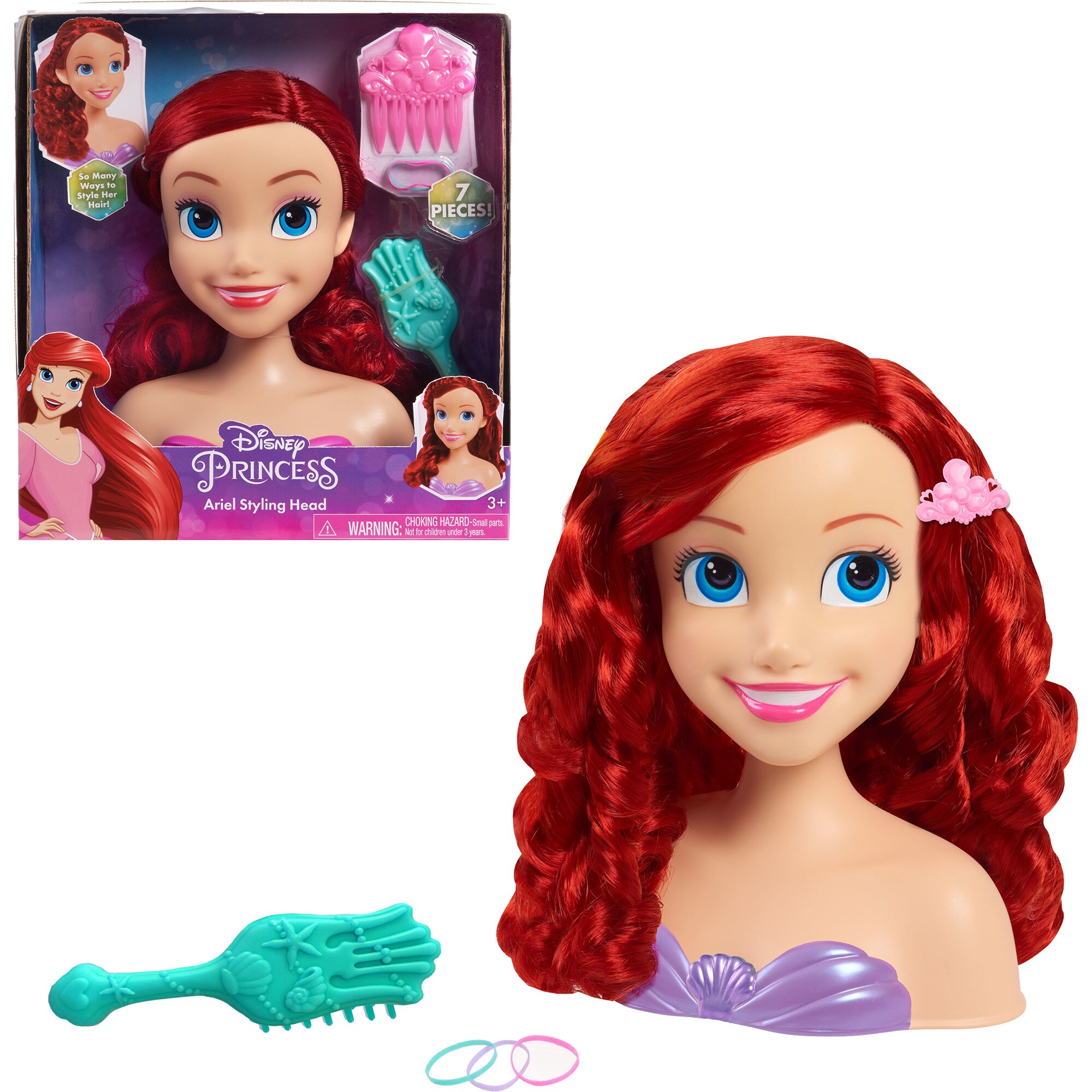 Just Play Schmink- und Frisierkopf Disney Princess - Ariel Styling Head - Bild 1