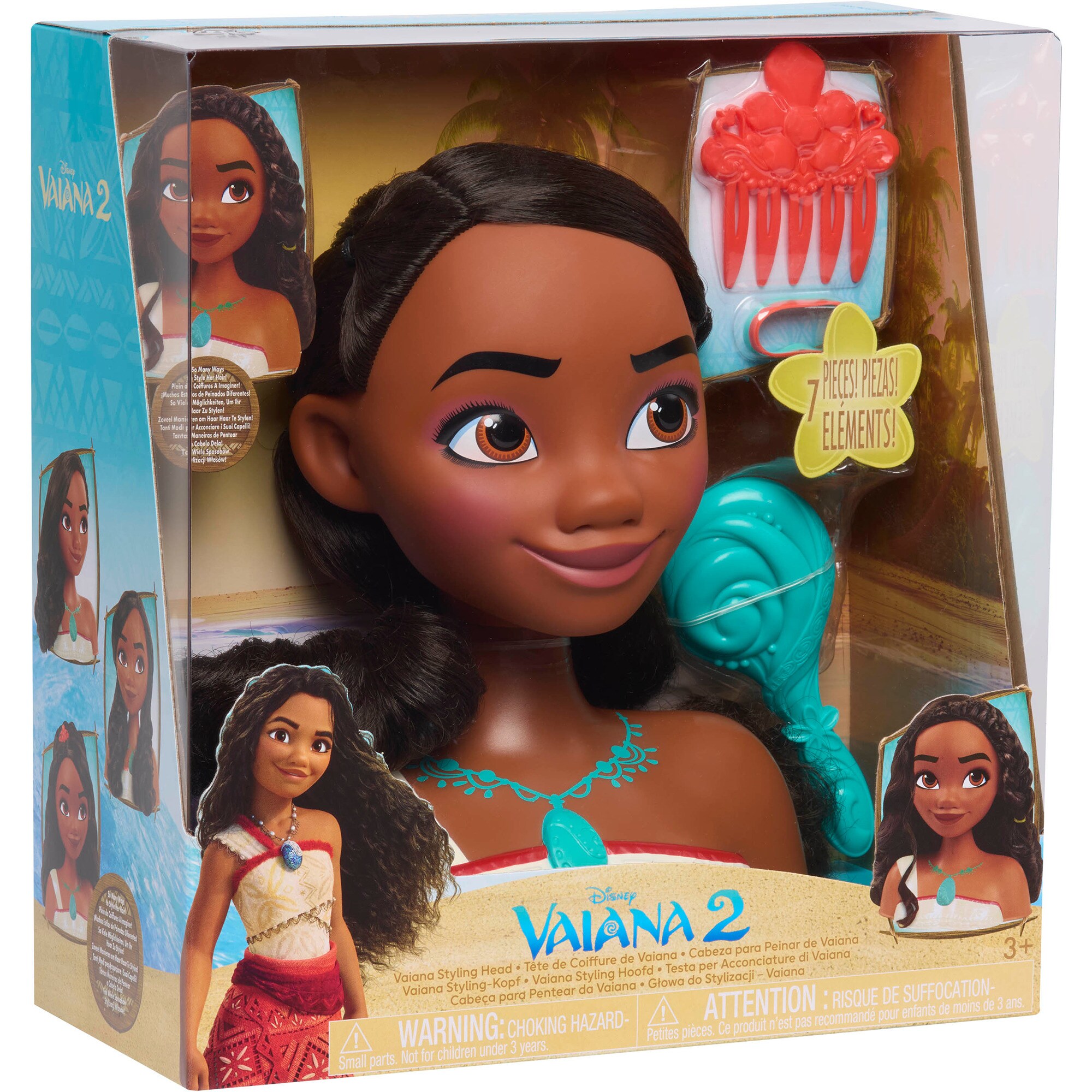 Just Play Schmink- und Frisierkopf Disney Princess - Vaiana Styling Head - Bild 1