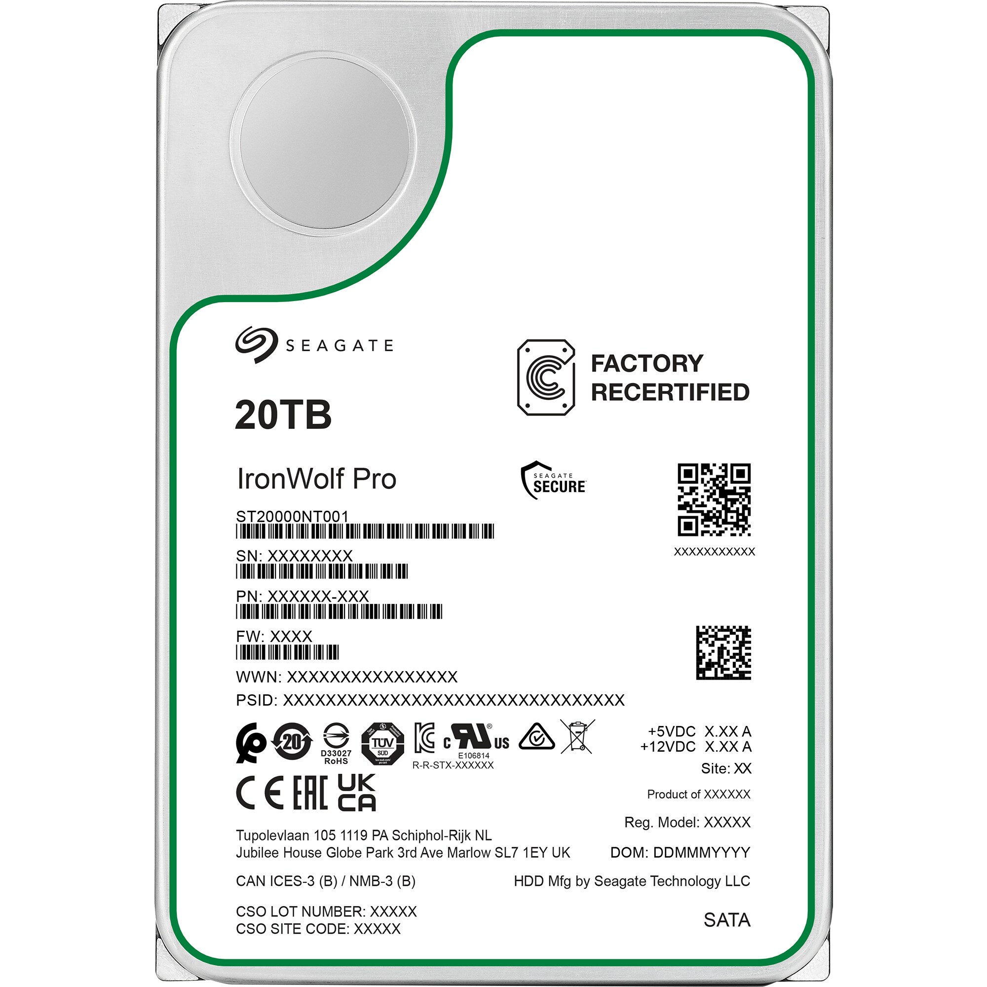 REFURBISHED &ndash; Seagate Festplatte IronWolf Pro NAS 20 TB General&uuml;berholt - Bild 1
