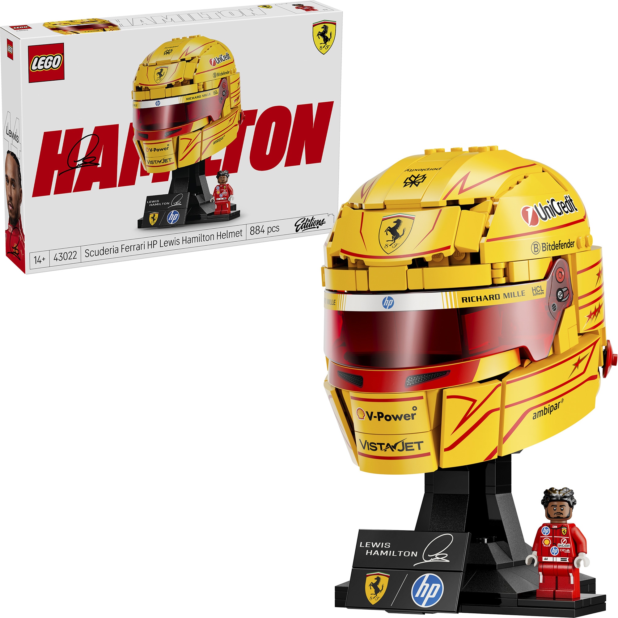 LEGO Konstruktionsspielzeug Editions Scuderia Ferrari HP Lewis Hamilton Helm - Bild 1