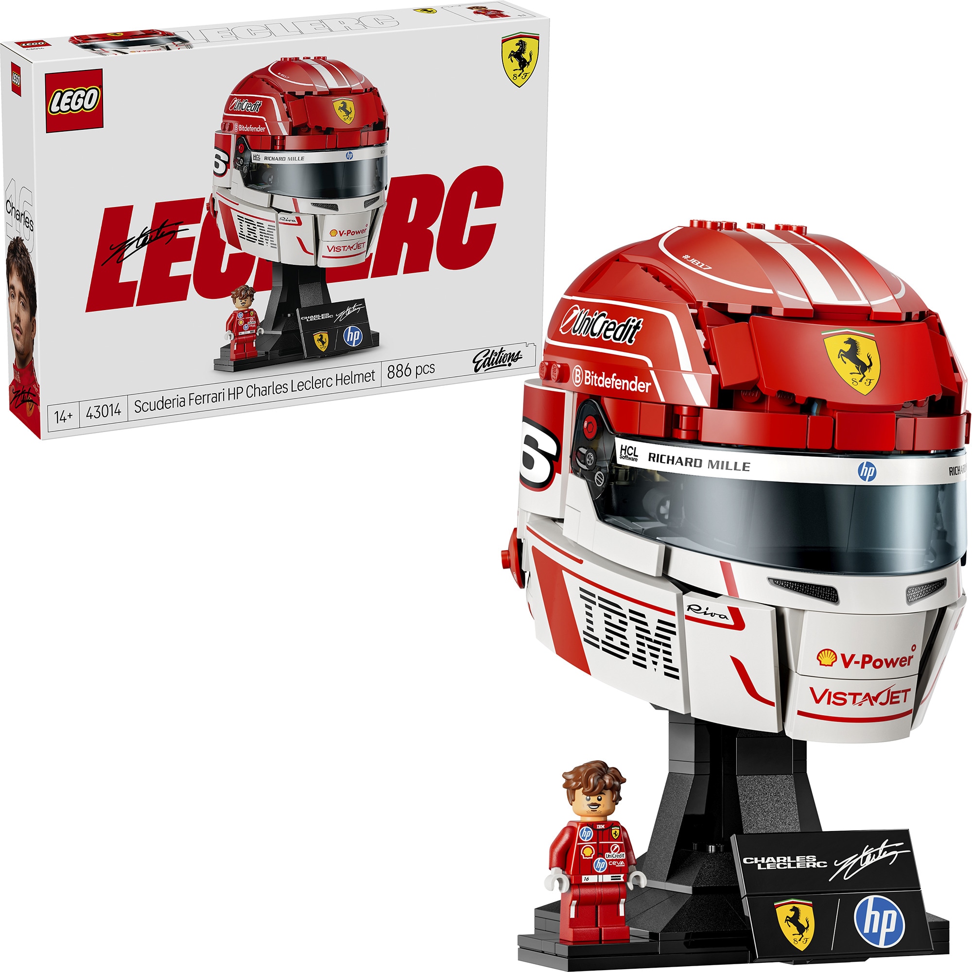 LEGO Konstruktionsspielzeug Editions Scuderia Ferrari HP Charles Leclerc Helm - Bild 1