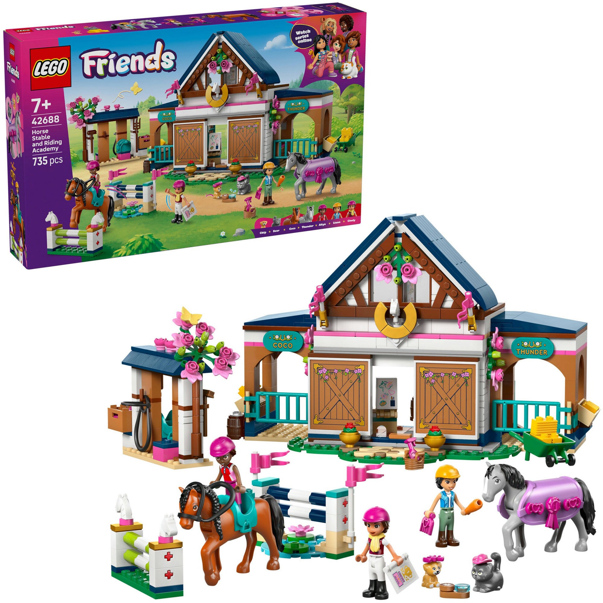 LEGO Konstruktionsspielzeug Friends Pferdestall und Reitschule - Bild 1