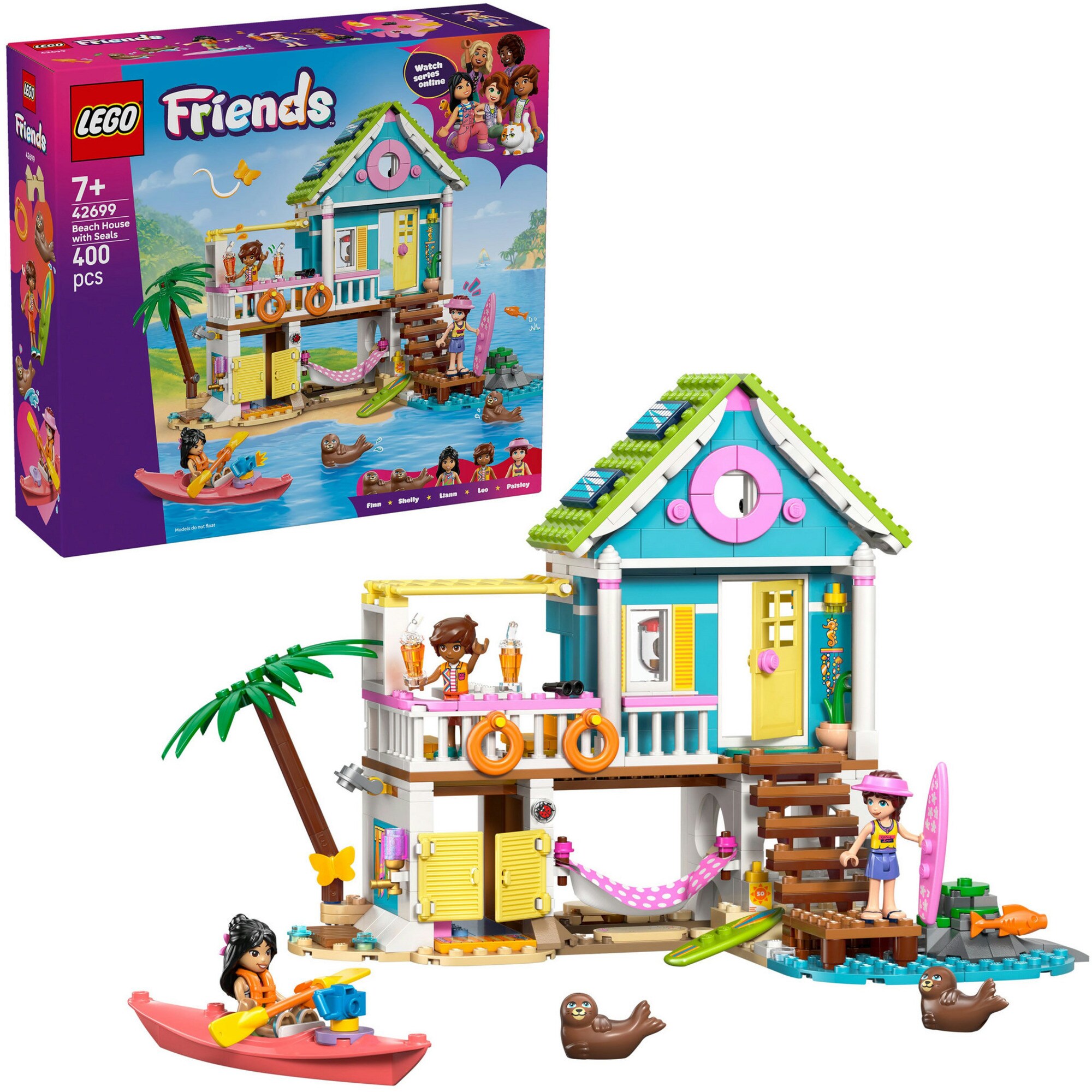 LEGO Konstruktionsspielzeug Friends Strandhaus mit Robben - Bild 1