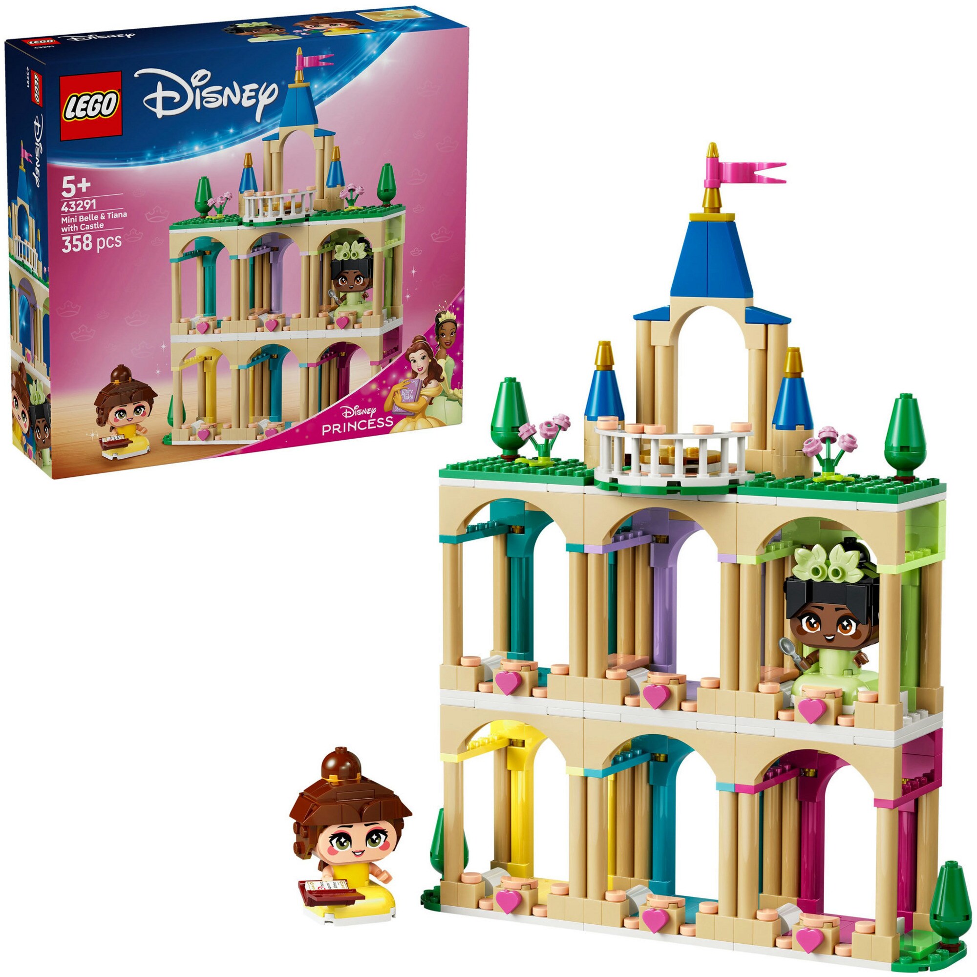 LEGO Konstruktionsspielzeug Disney Princess Die Mini-Prinzessinnen Belle und Tiana mit ihrem Schloss - Bild 1
