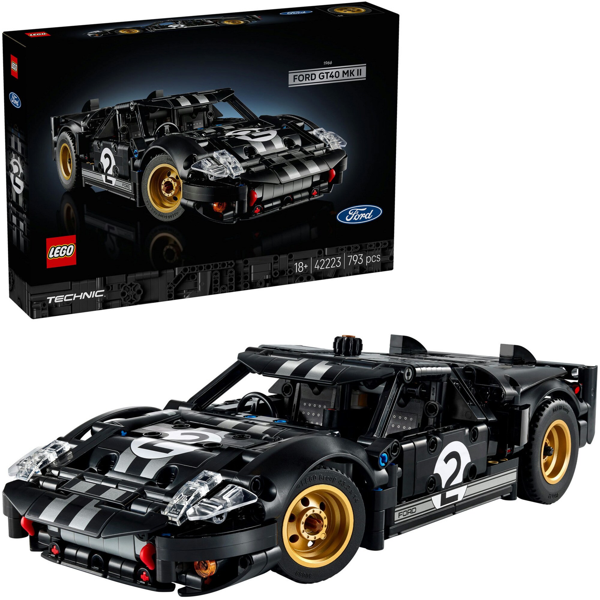 LEGO Konstruktionsspielzeug Technic 1966 Ford GT40 MKII Rennwagen - Bild 1