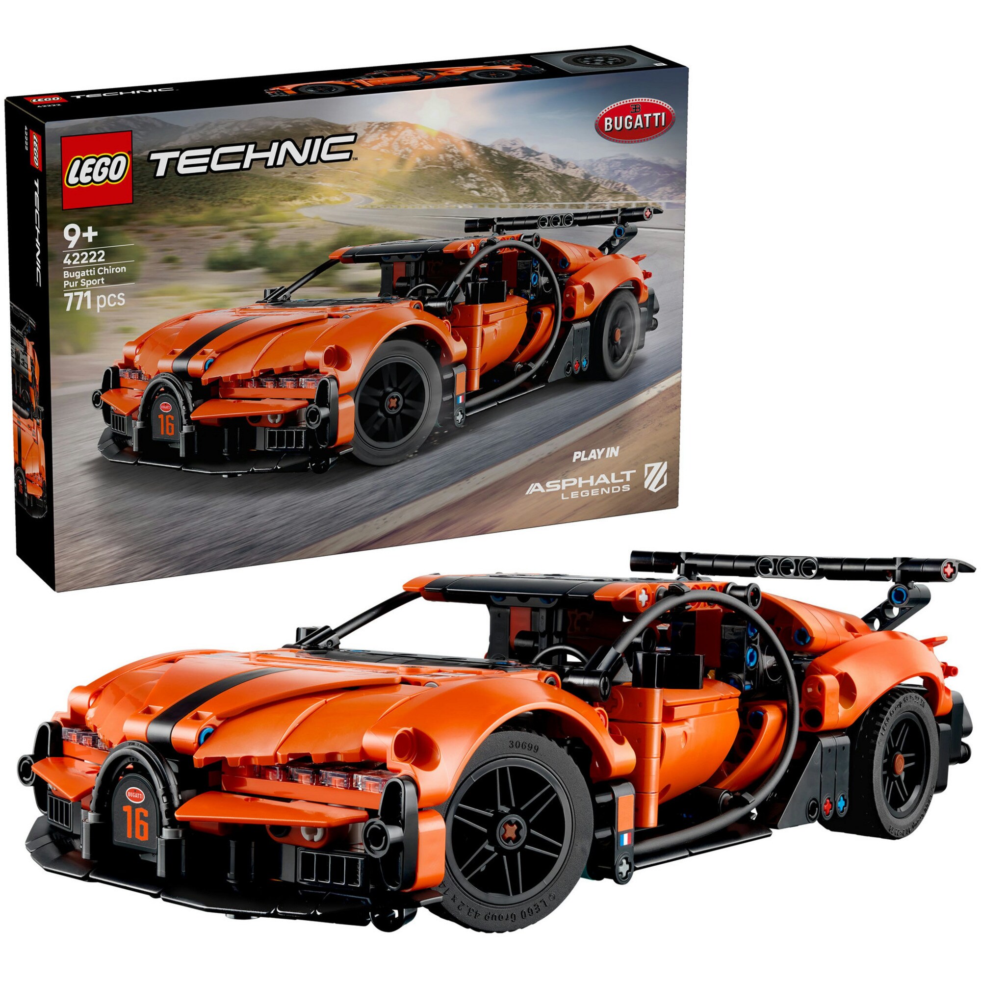 LEGO Konstruktionsspielzeug Technic Bugatti Chiron Pur Sport Hypercar - Bild 1
