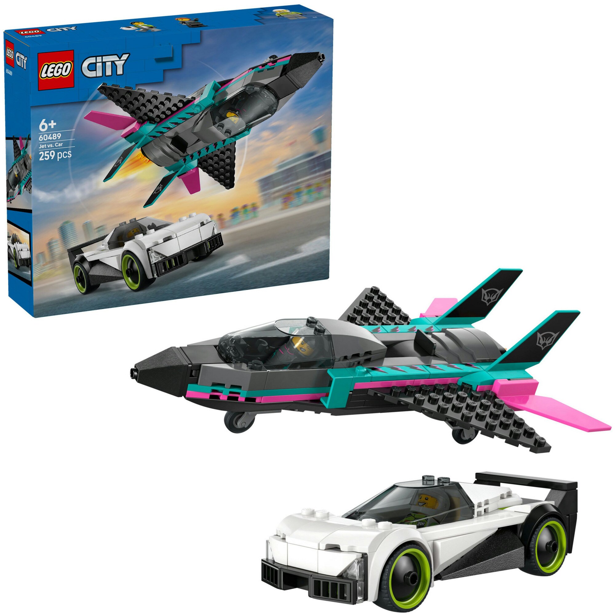 LEGO Konstruktionsspielzeug City D&uuml;senflieger vs. Rennauto - Bild 1