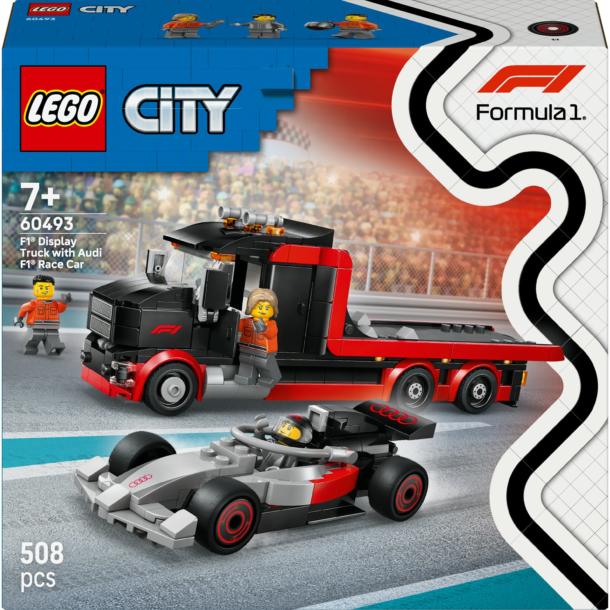 LEGO Konstruktionsspielzeug City F1 Truck mit Audi F1 Rennwagen - Bild 1