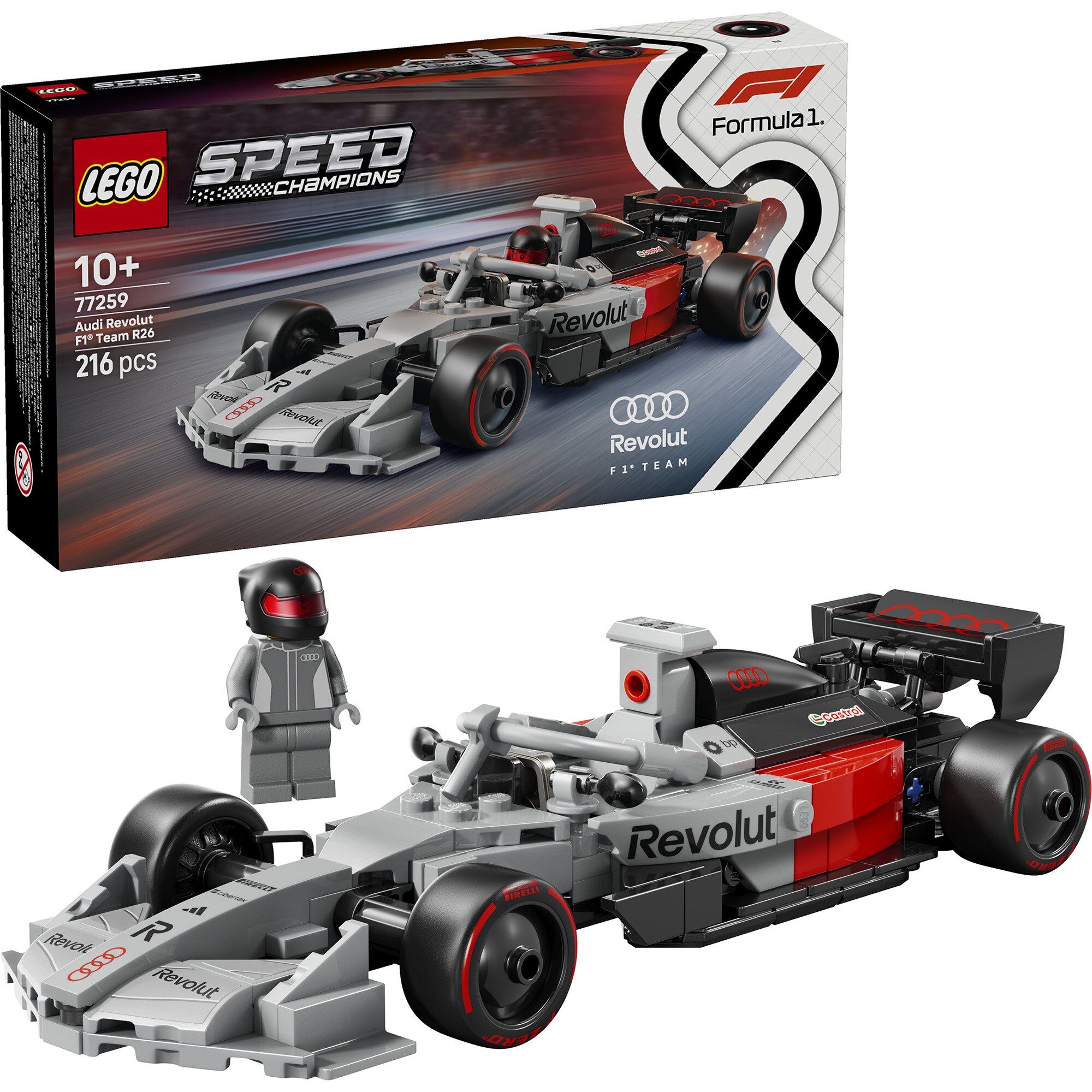 LEGO Konstruktionsspielzeug Speed Champions Audi Revolut F1 Team R26 Rennwagen - Bild 1