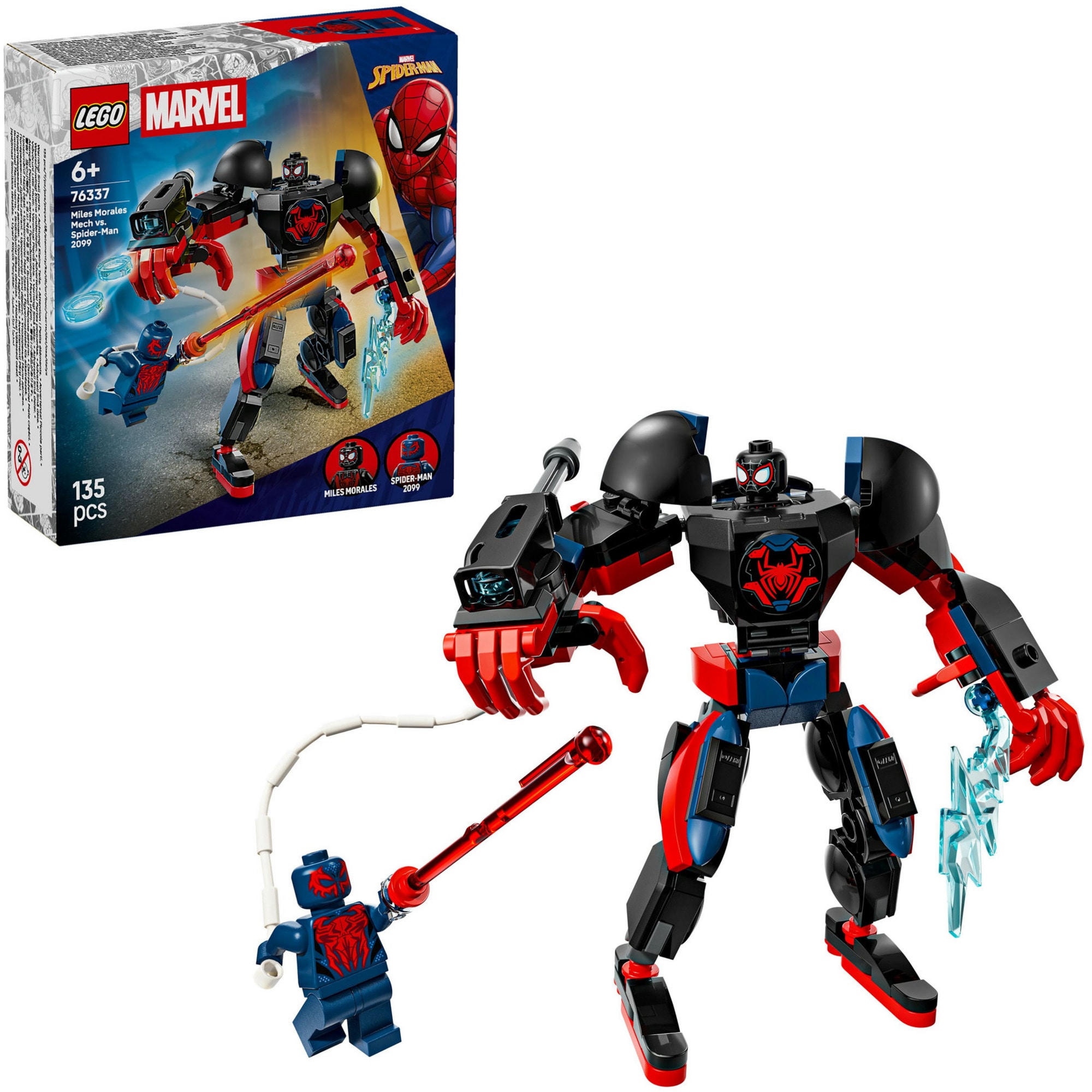 LEGO Konstruktionsspielzeug Marvel Super Heroes Miles Morales Mech vs. Spider-Man 2099 - Bild 1