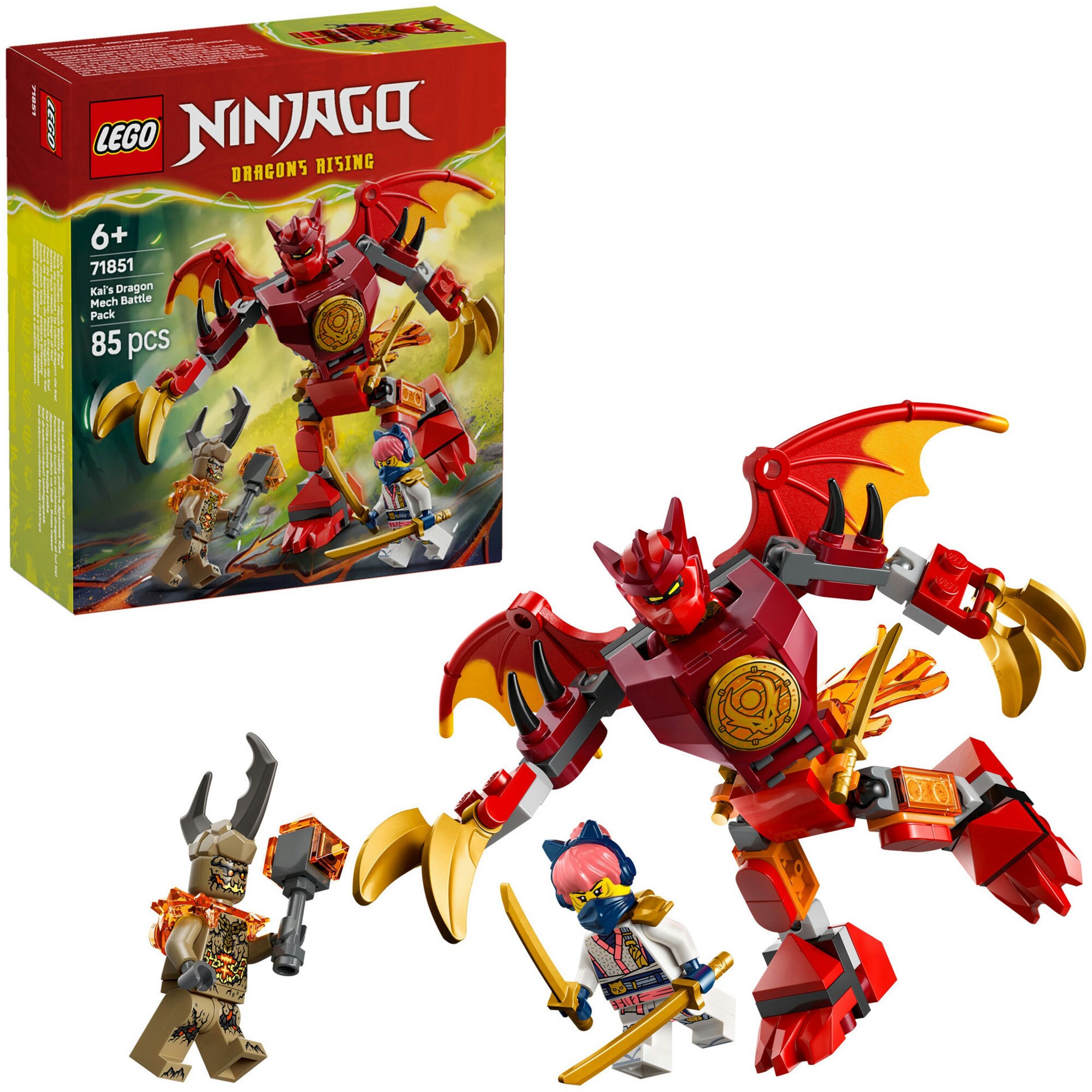 LEGO Konstruktionsspielzeug Ninjago Kais Drachen-Mech Battle Set - Bild 1