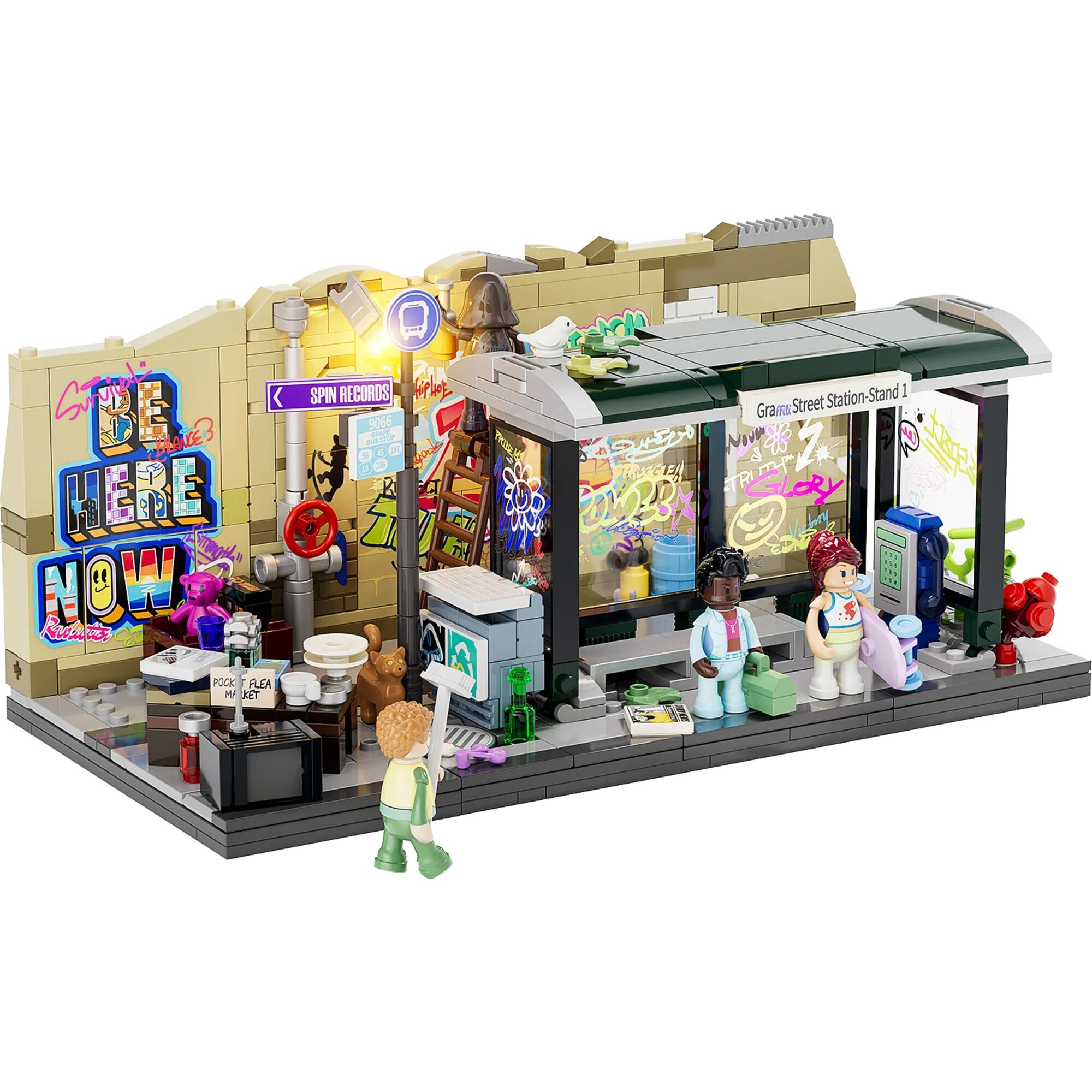 Lumibricks Konstruktionsspielzeug Graffiti-Bushaltestelle - Bild 1