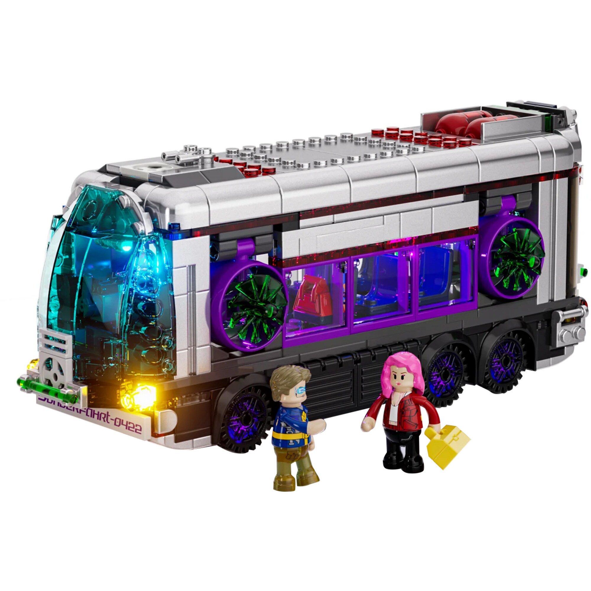 Lumibricks Konstruktionsspielzeug Cyberpunk Neoncity - Future Bus - Bild 1