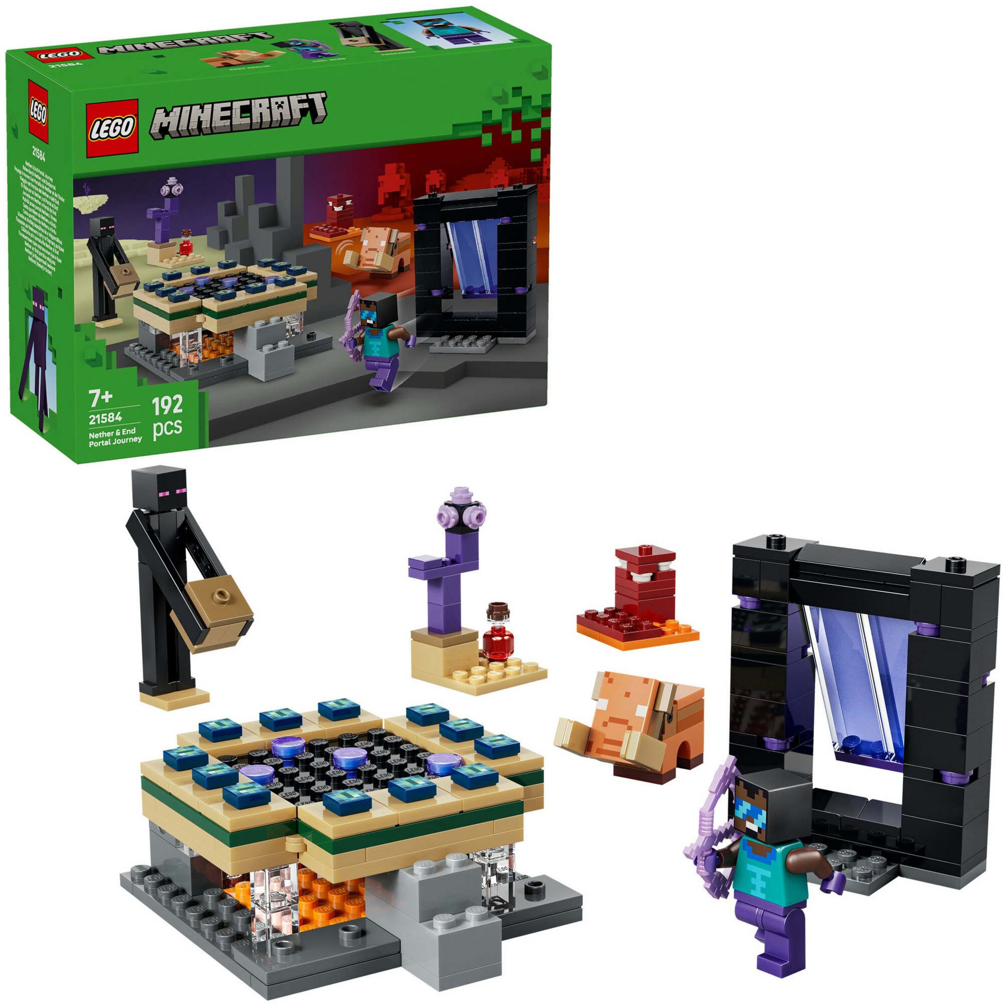 LEGO Konstruktionsspielzeug Minecraft Reise durch Nether und Endportal - Bild 1