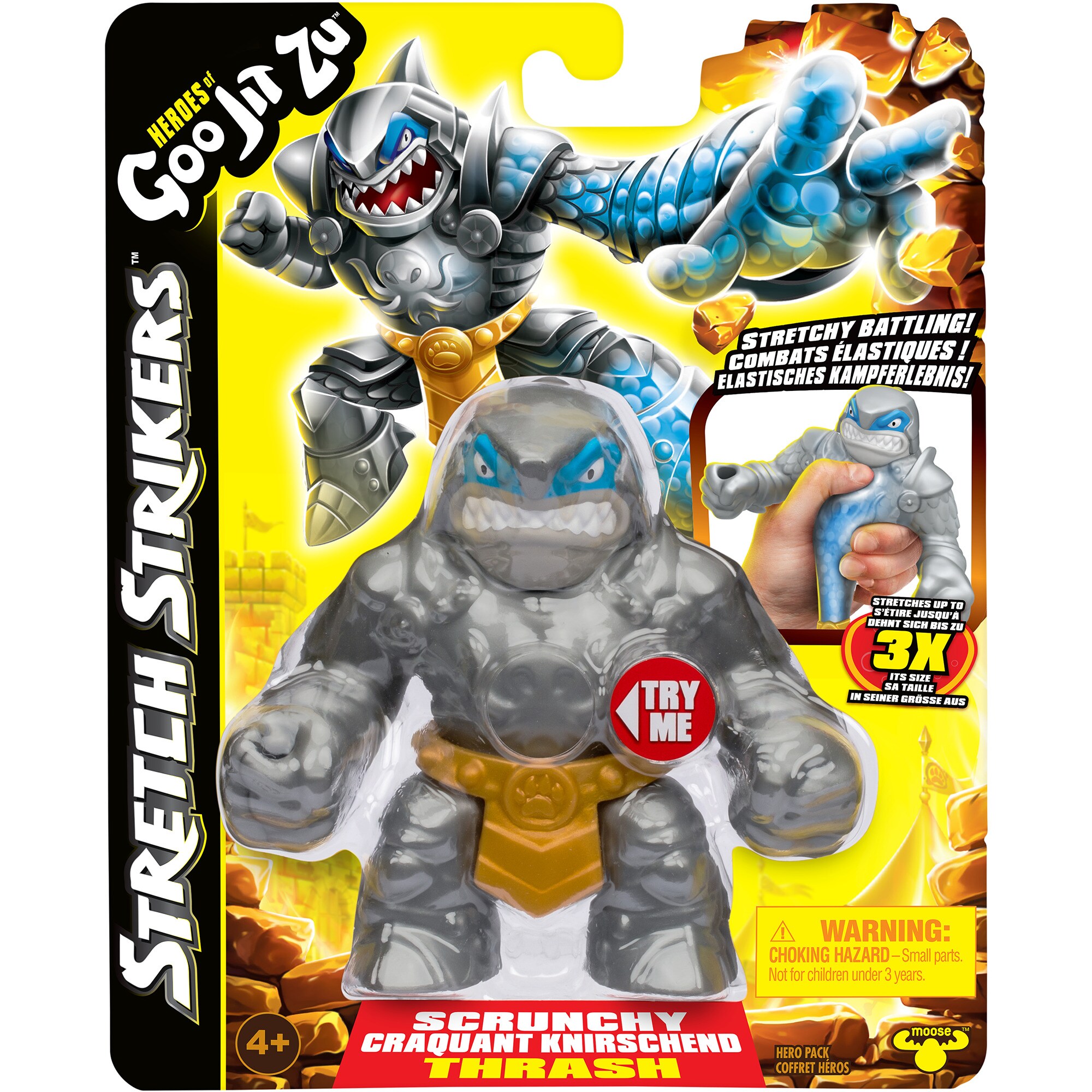 Moose Toys Ltd. Spielfigur Heroes of Goo Jit Zu - Stretch Strikers S11 Heldenpack Thrash - Bild 1