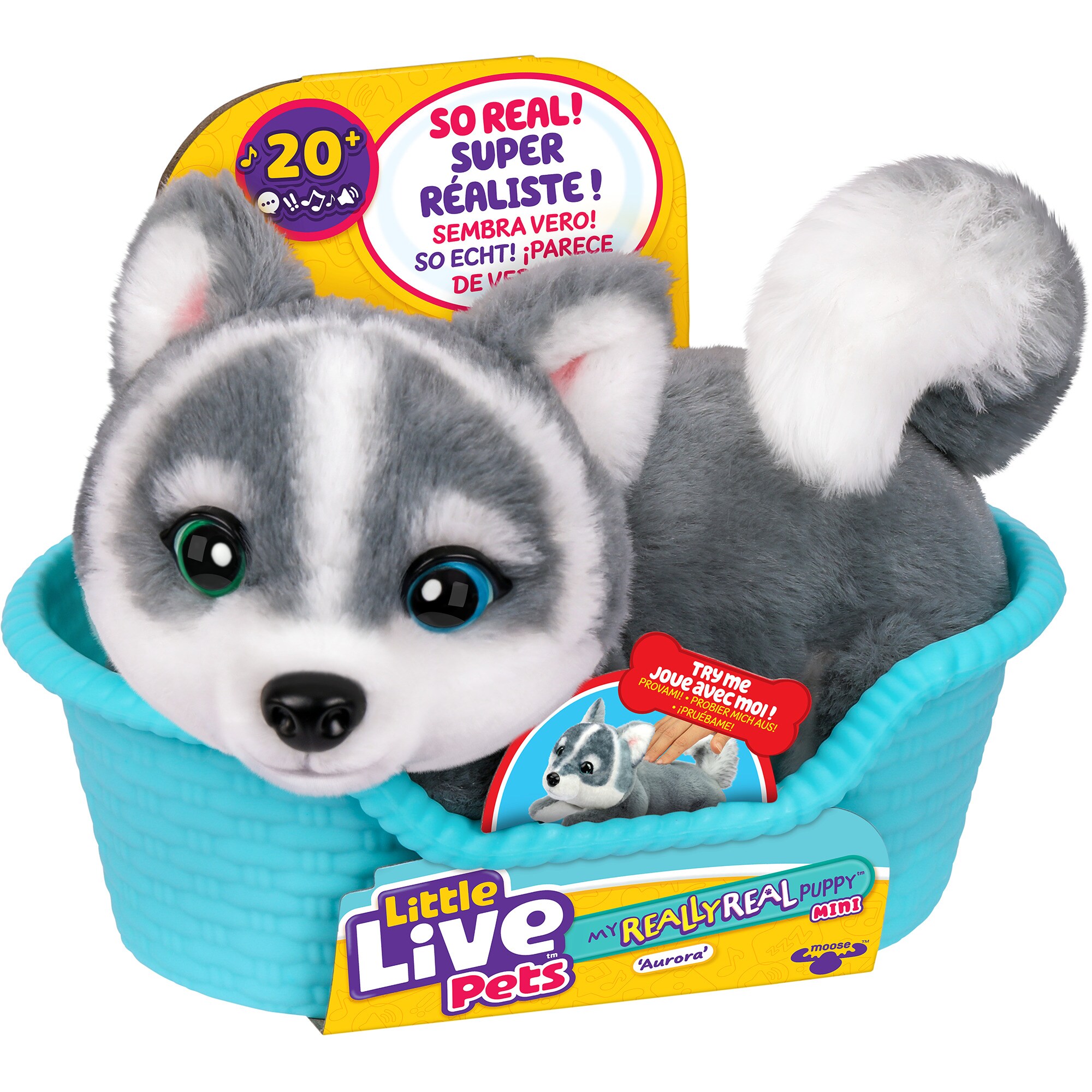 Moose Toys Ltd. Kuscheltier Little Live Pets My Really Real S2 Puppy Mini - Aurora - Bild 1