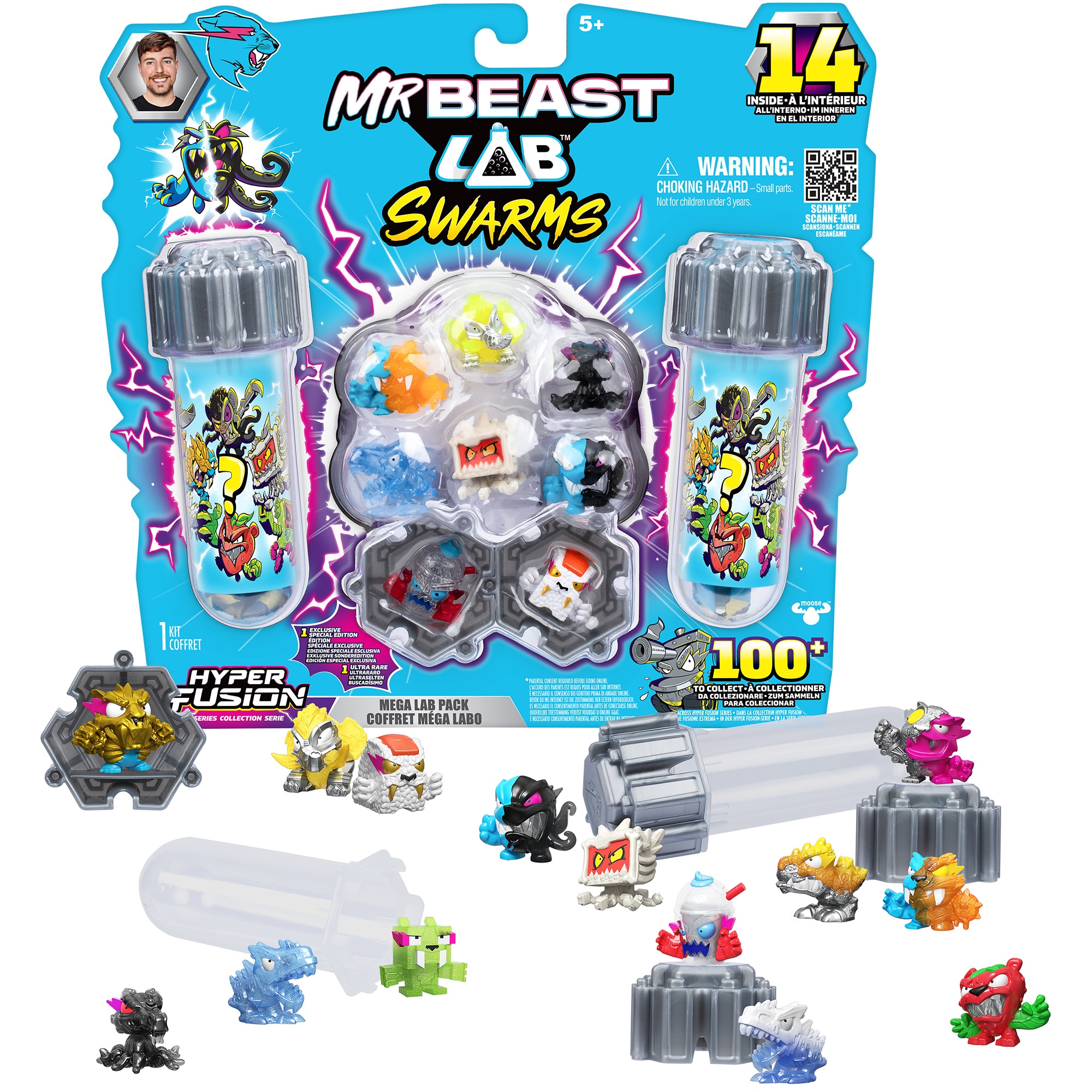 Moose Toys Ltd. Spielfigur MrBeast Lab Swarms S3 Mega Lab 14 Pack - Steel Slushee - Bild 1