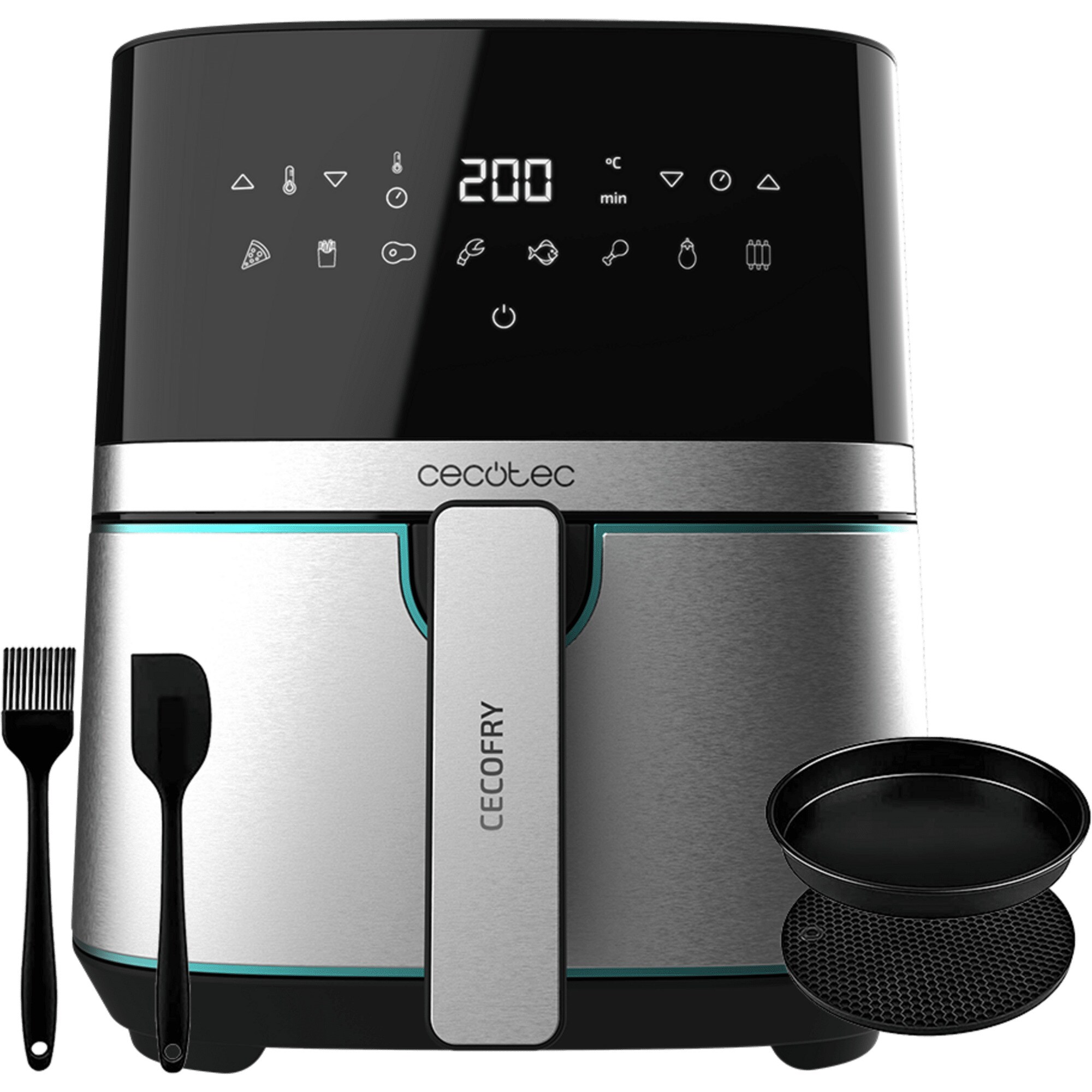 Cecotec Hei&szlig;luftfritteuse Hei&szlig;luftfritteuse CecoFry Full InoxBlack 5500 Pro, mit Zubeh&ouml;r - Bild 1