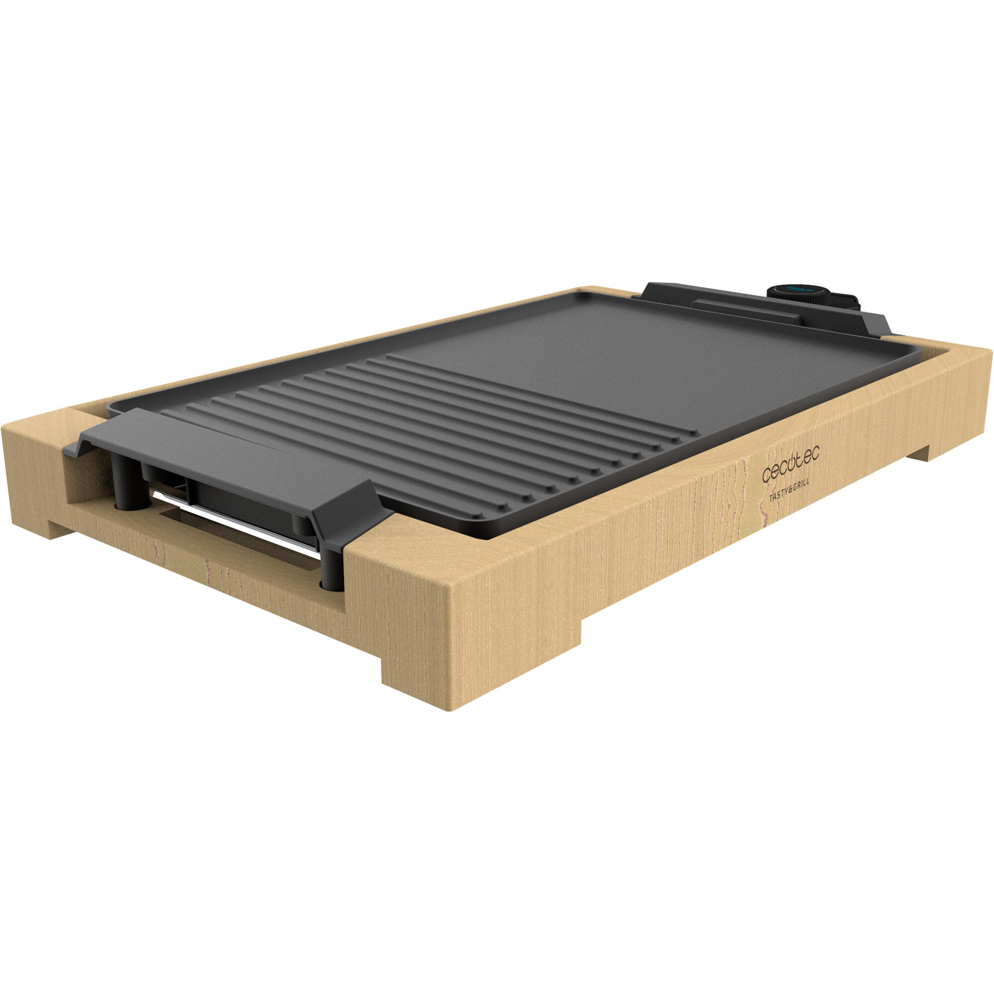 Cecotec Elektro-Grillplatte Tischgrill Tasty&Grill 2000 Bamboo Black - Bild 1