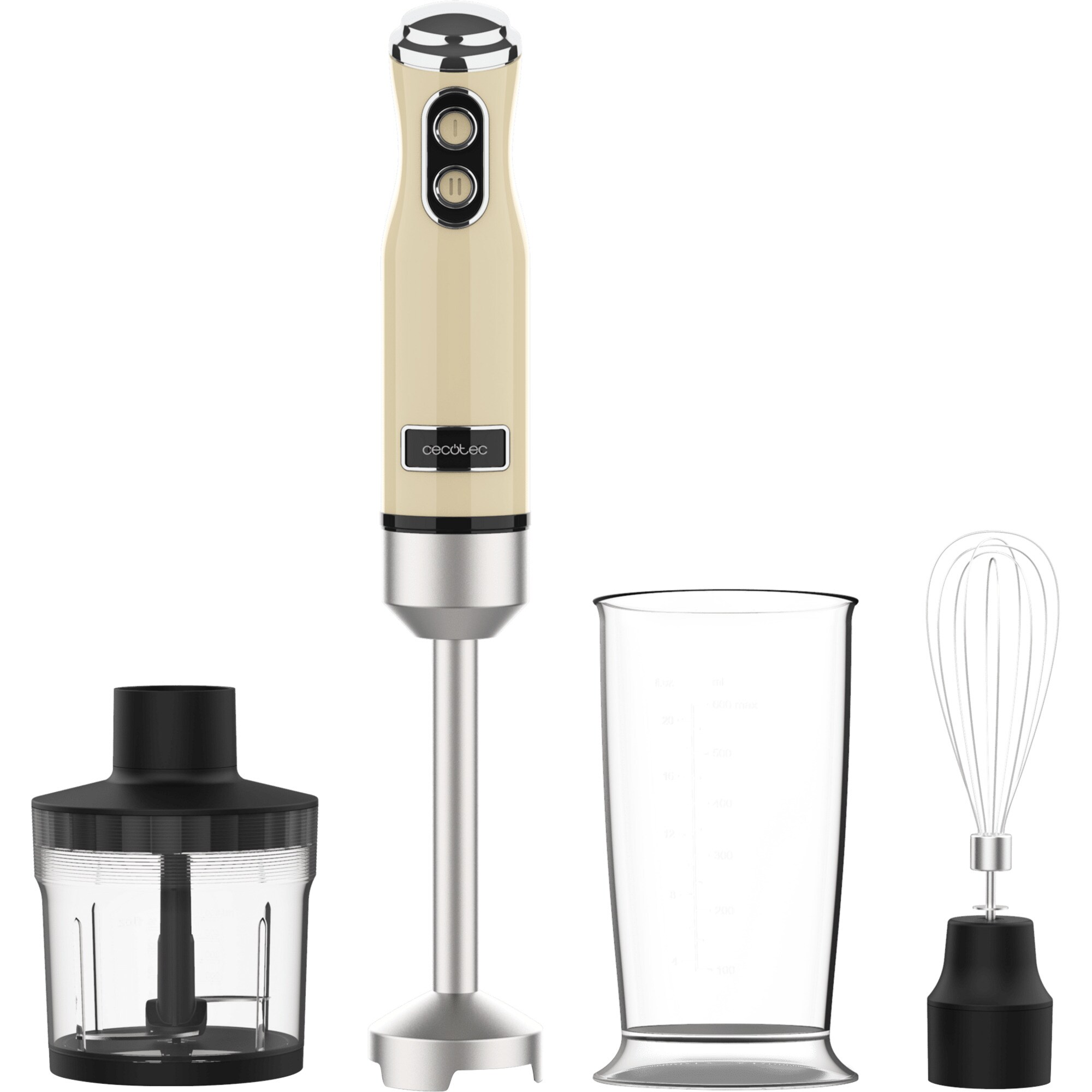 Cecotec Stabmixer Stabmixer Power RetroYellow 1200MAX Cream&Crush - Bild 1