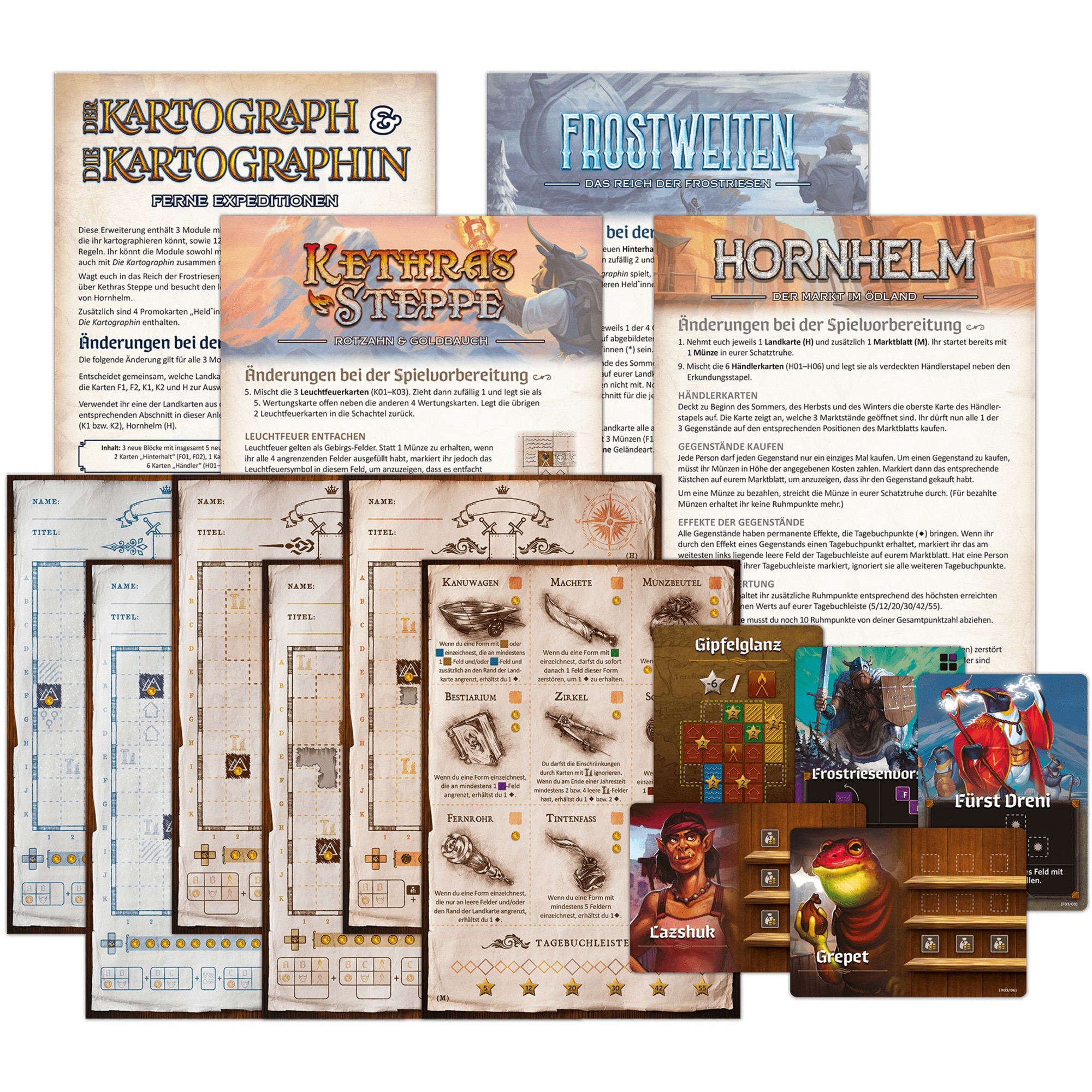 Pegasus Gesellschaftsspiel Der Kartograph & Die Kartographin: Ferne Expeditionen - Bild 1