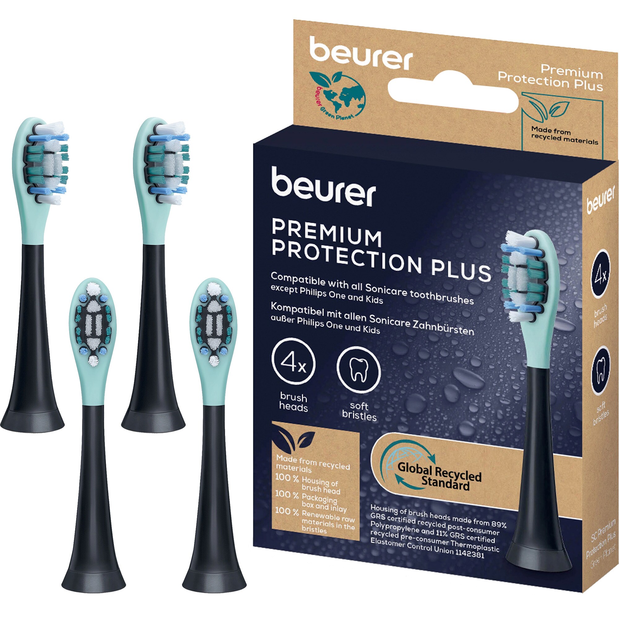 Beurer Aufsteckb&uuml;rste SC Premium Protection Plus Green Planet - Bild 1