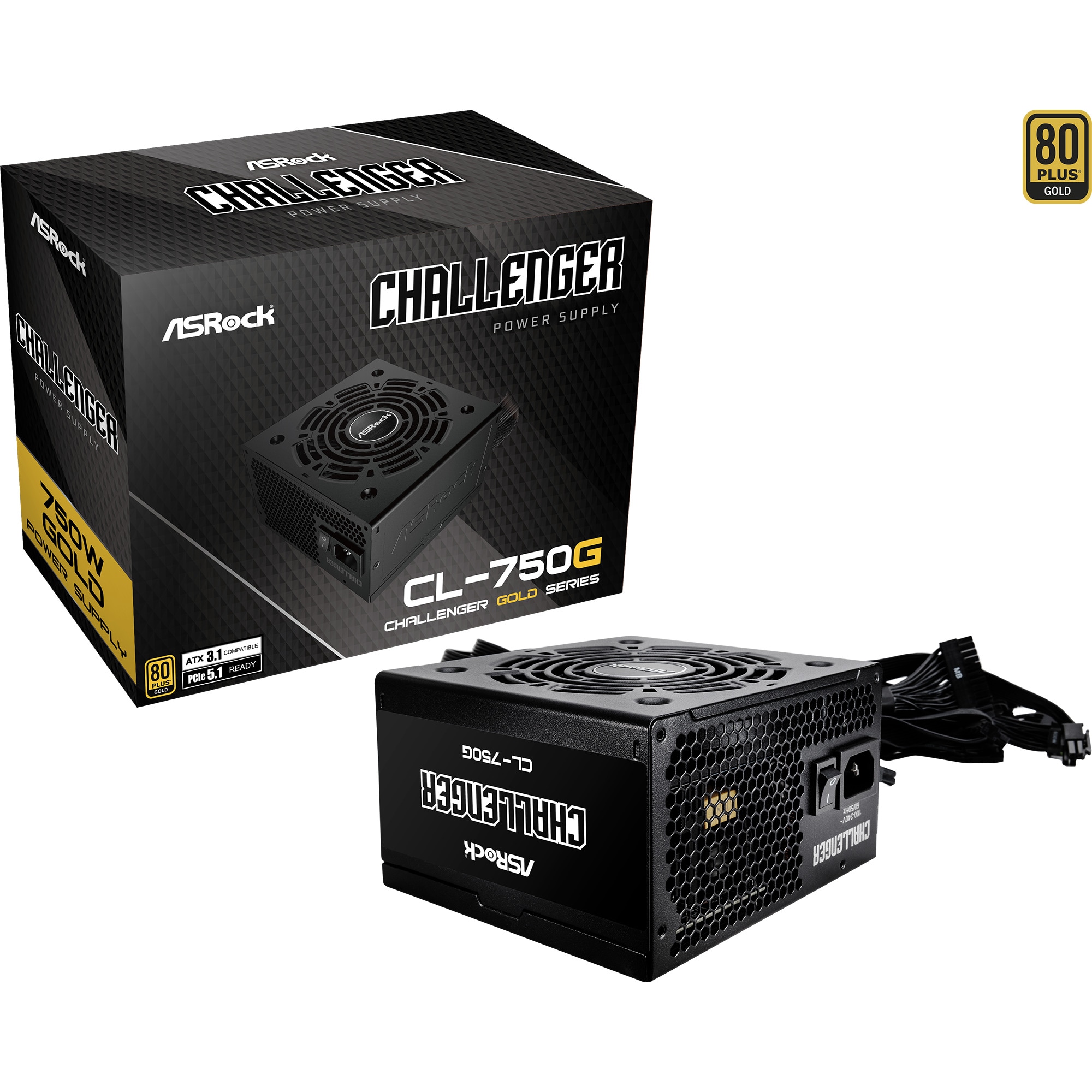 Asrock PC-Netzteil Challenger CL-750G 750W - Bild 1