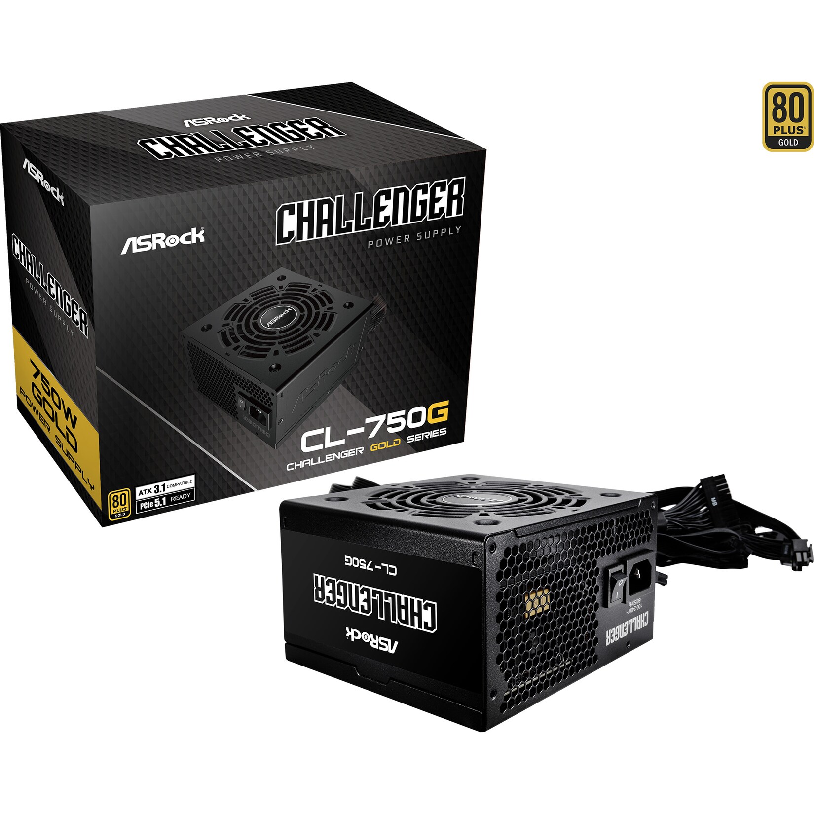 Asrock PC-Netzteil Challenger CL-750G 750W | 04710483948282