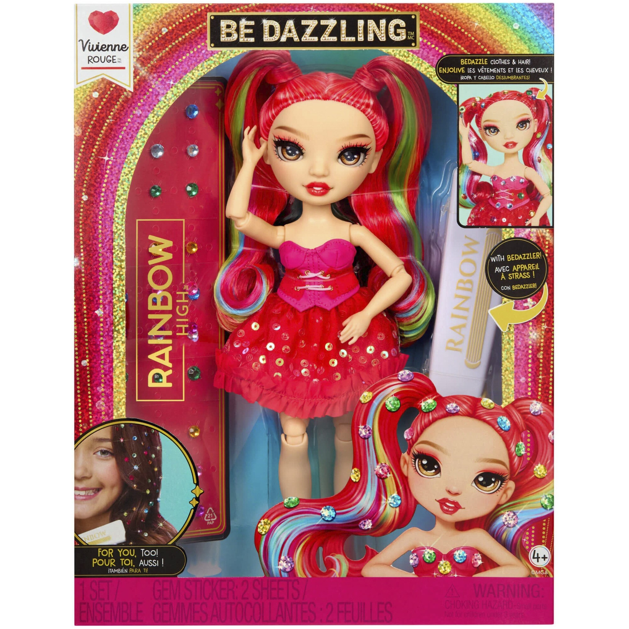 MGA Entertainment Puppe Rainbow High Be Dazzling Fashion Dolls - Vivienne Rouge - Bild 1