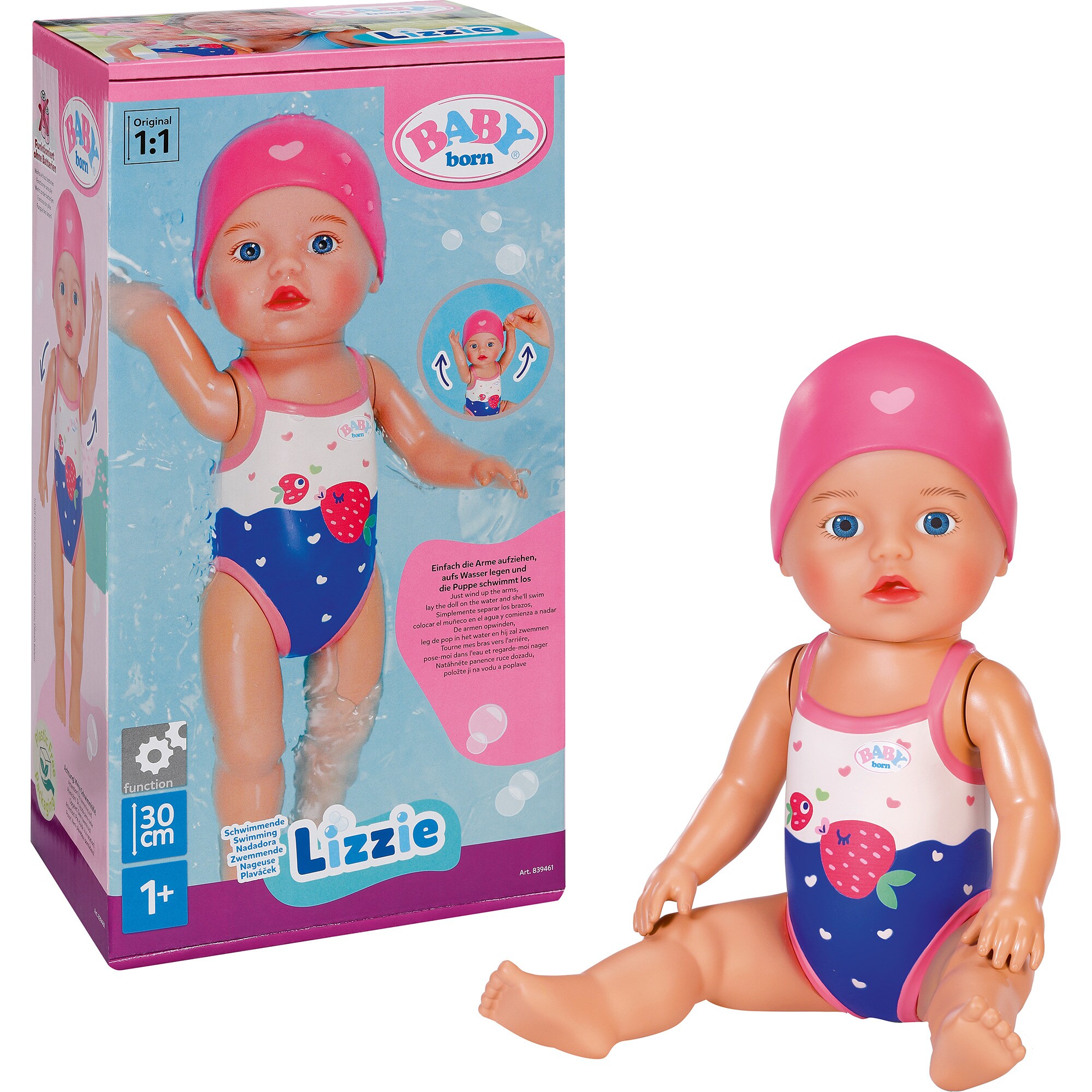 ZAPF Creation Puppe Baby born Schwimmende Lizzie 30cm - Bild 1