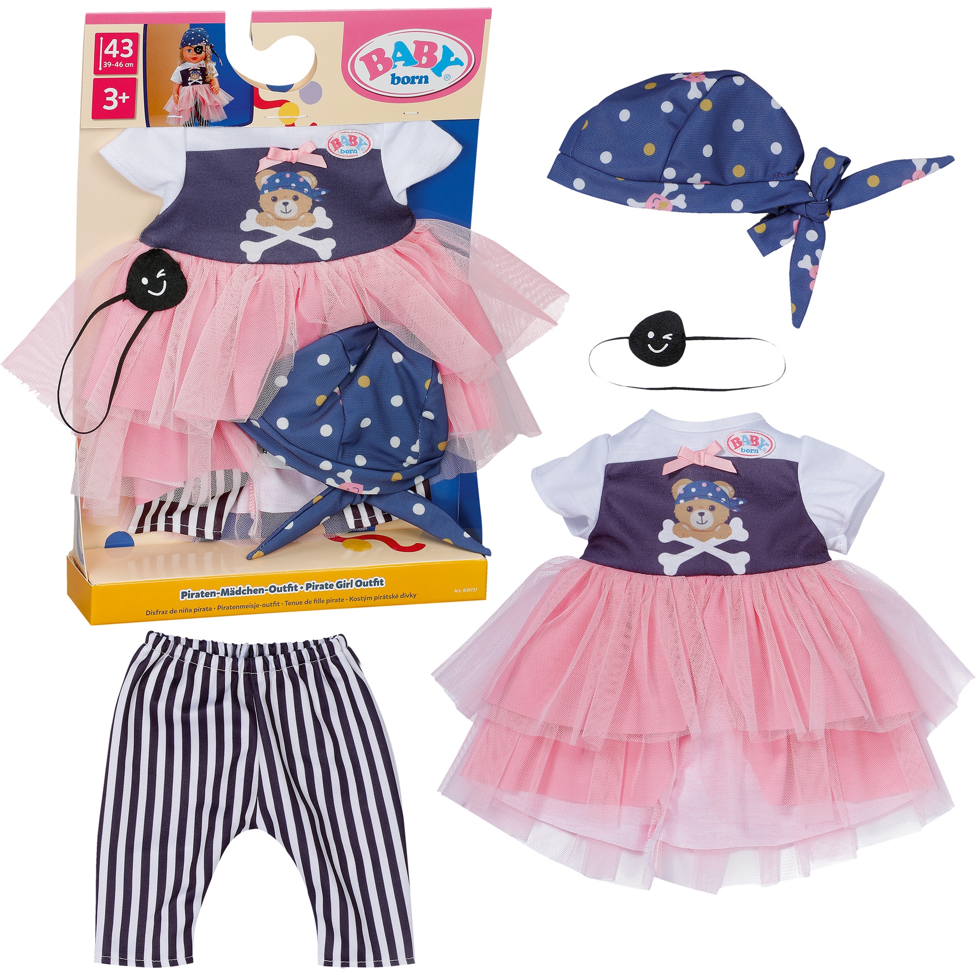 ZAPF Creation Puppenzubeh&ouml;r BABY born&reg; Piratenm&auml;dchen-Outfit 43cm - Bild 1